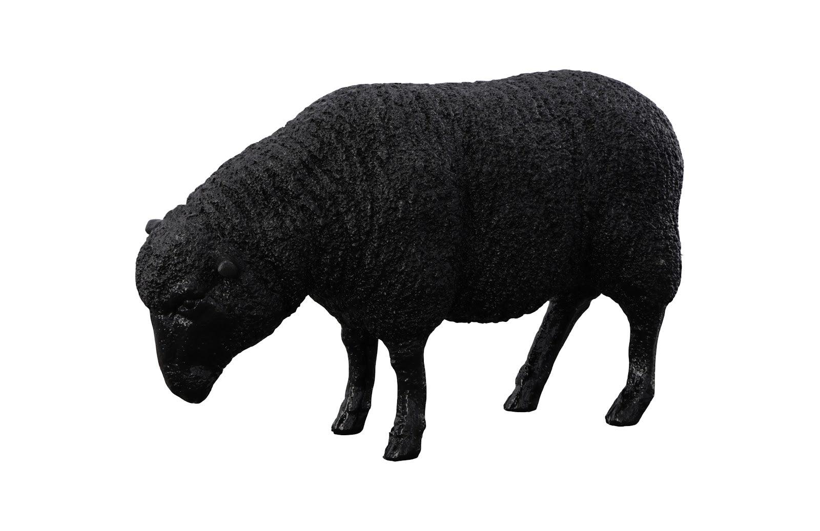 Sheep Sculpture, Gel Coat Black - Frankwebs