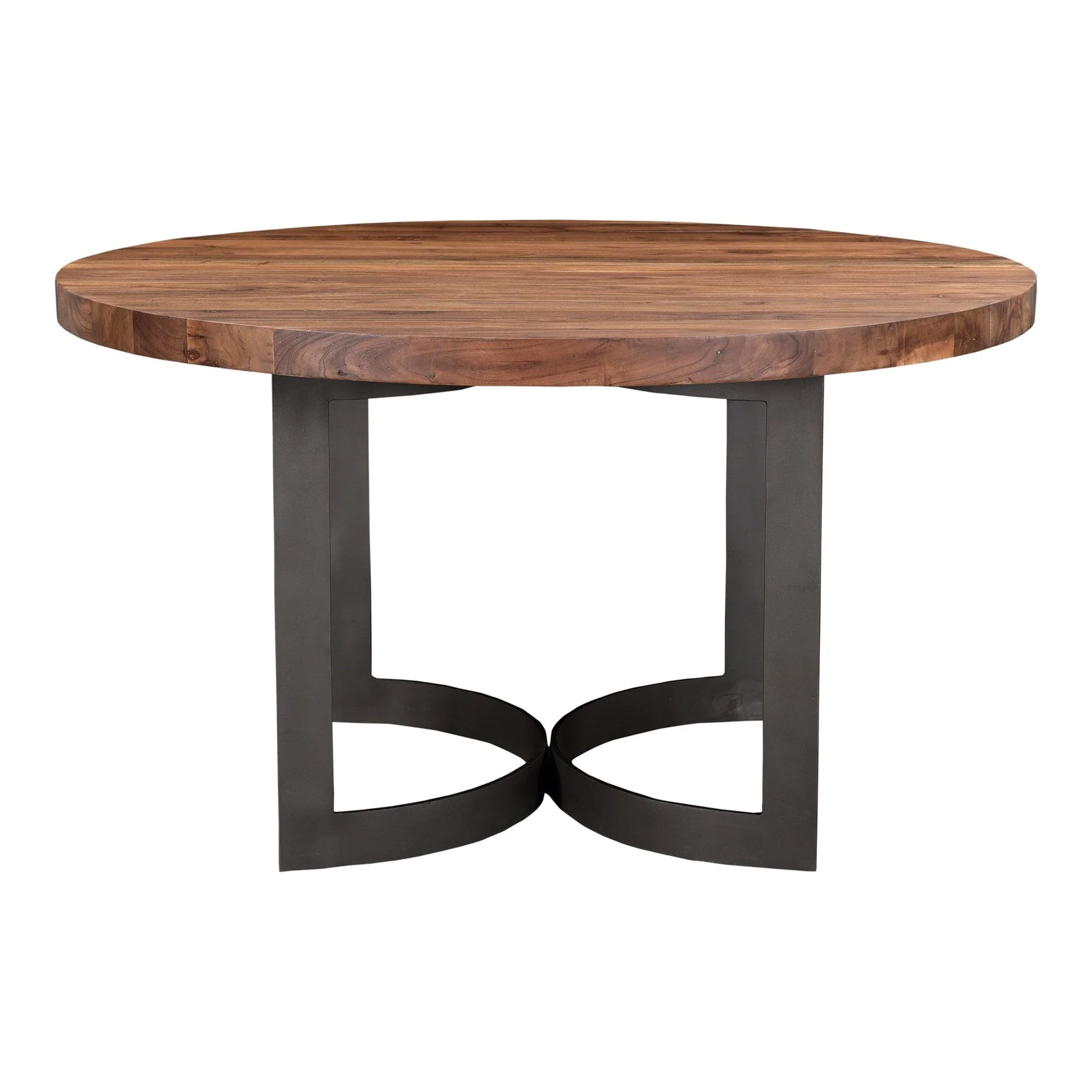 Bent Round Dining Table 54In Smoked - Frankwebs