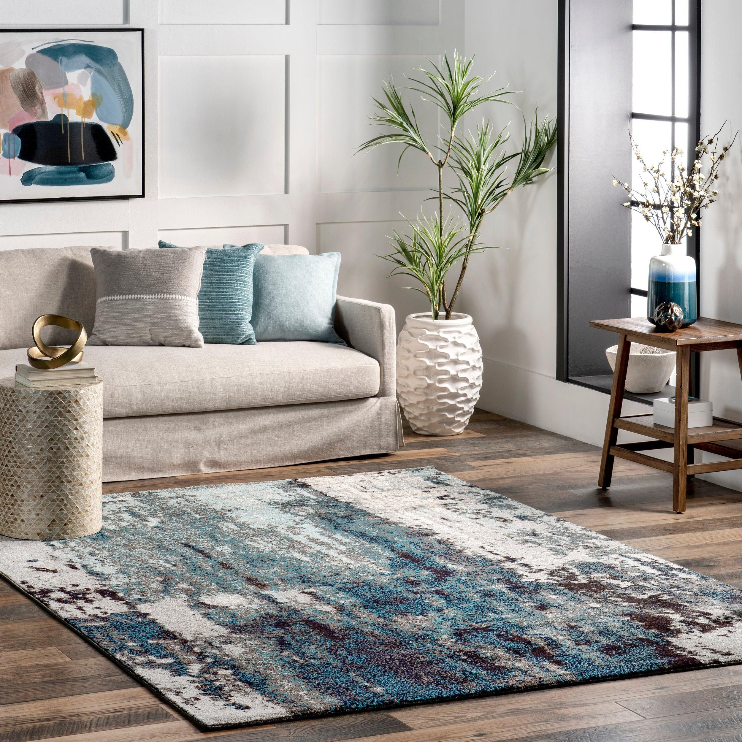 Haydee Glacial Abstract Area Rug - Frankwebs