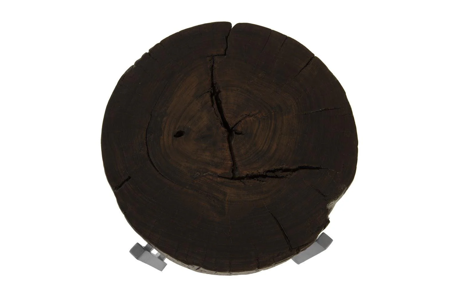 Nestled Cross Cut Side Table , Stainless Steel X Cross Leg - Frankwebs