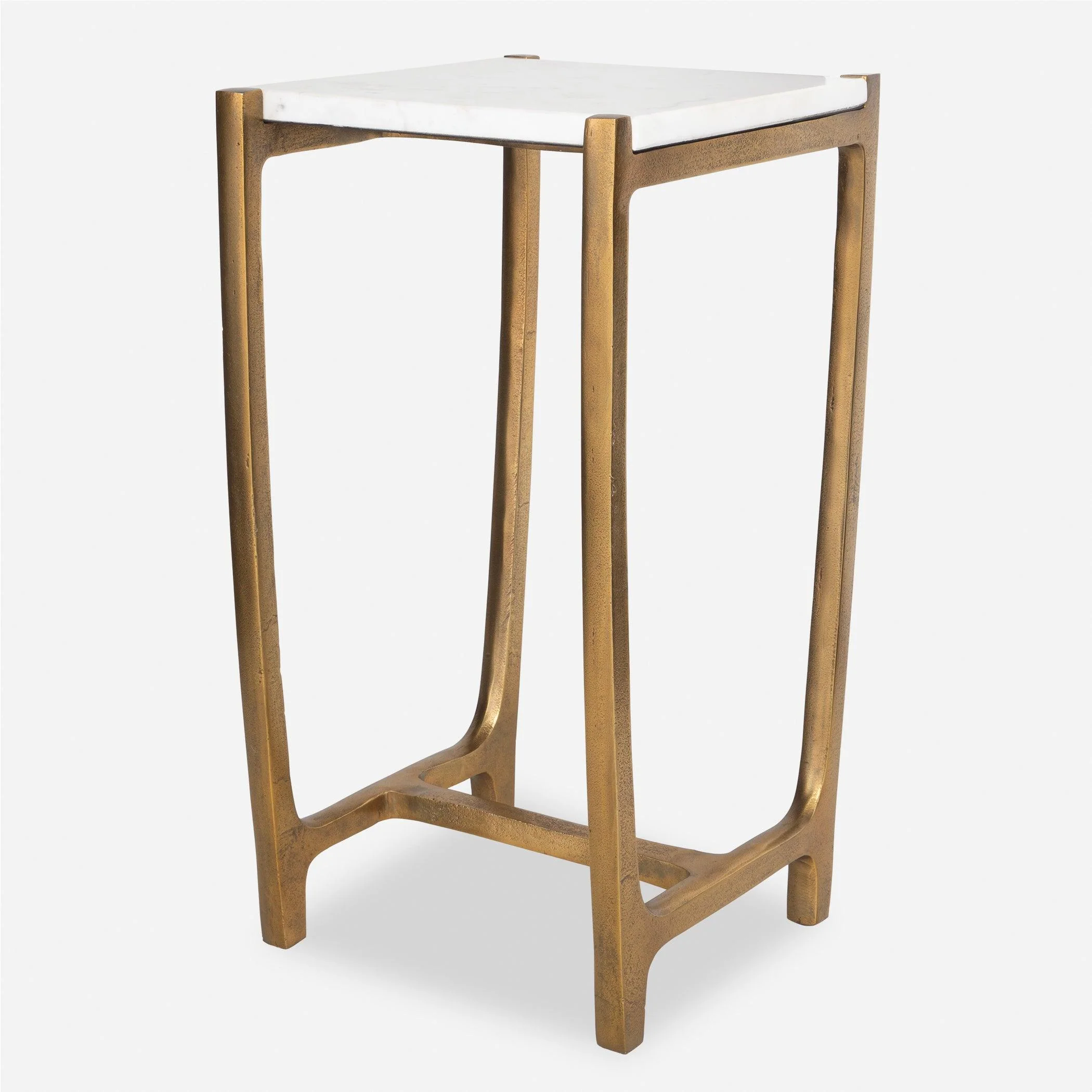 Affinity White Marble Accent Table - Frankwebs