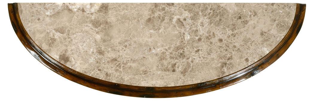 Demilune Console Table in Rustic Walnut - Frankwebs