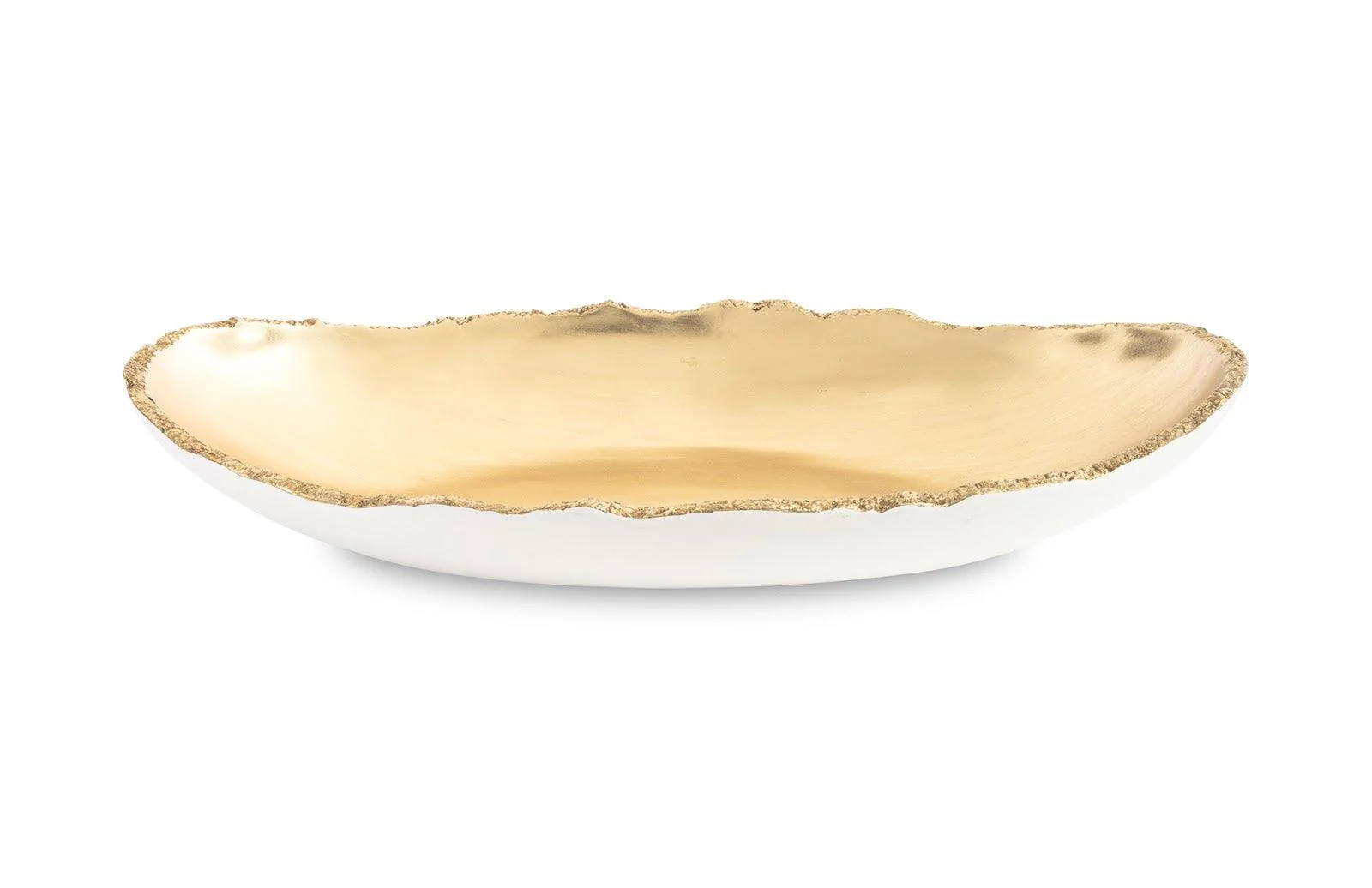 Broken Egg Bowl, White and Gold Leaf, Extra Large - Frankwebs