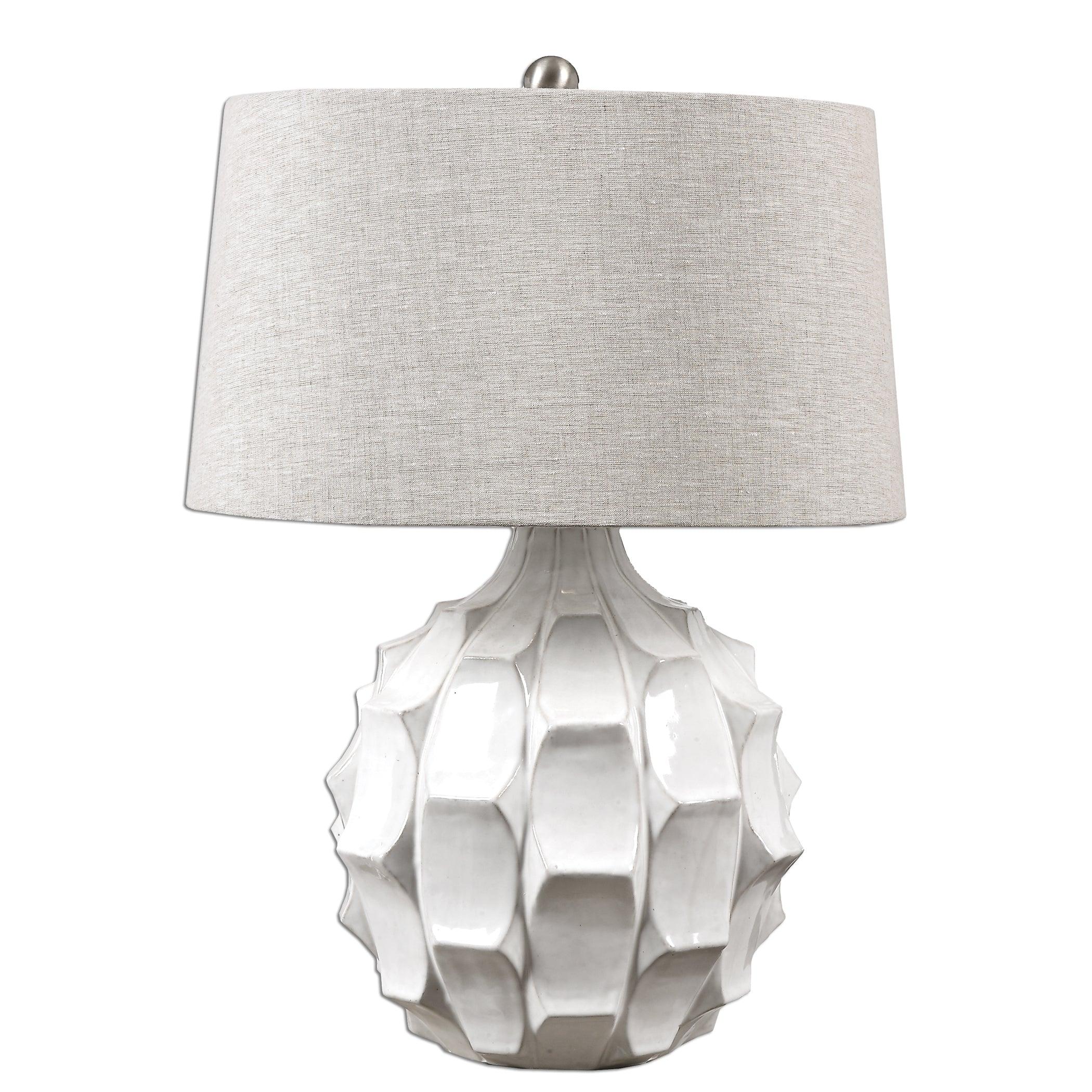 Guerina Scalloped White Lamp - Frankwebs