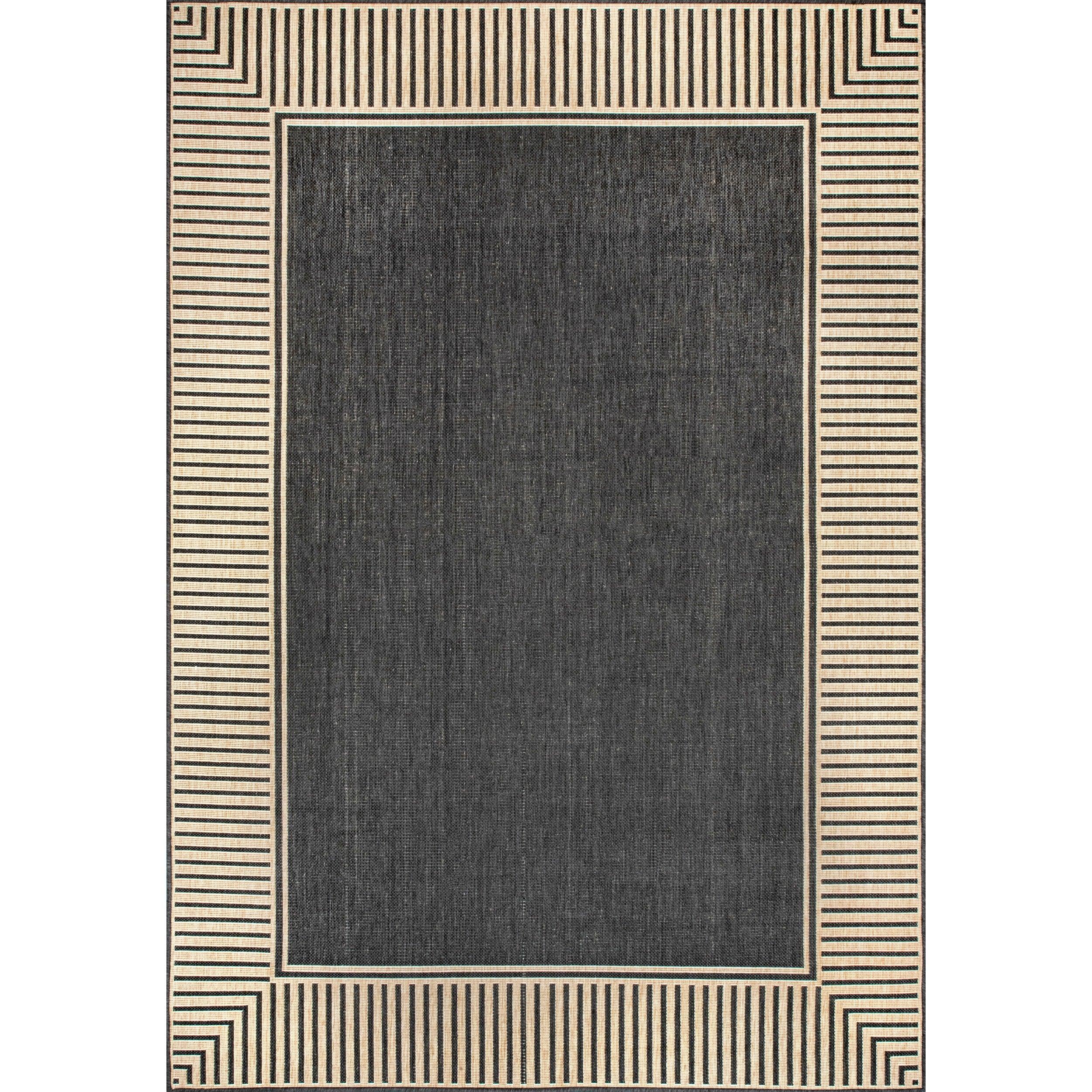 Asha Simple Border Indoor/Outdoor Area Rug - Frankwebs
