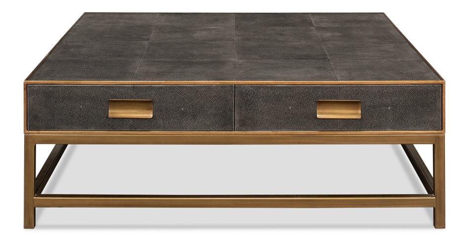 Gideon Shagreen Sq.Coffee Table Ant.Grey - Frankwebs