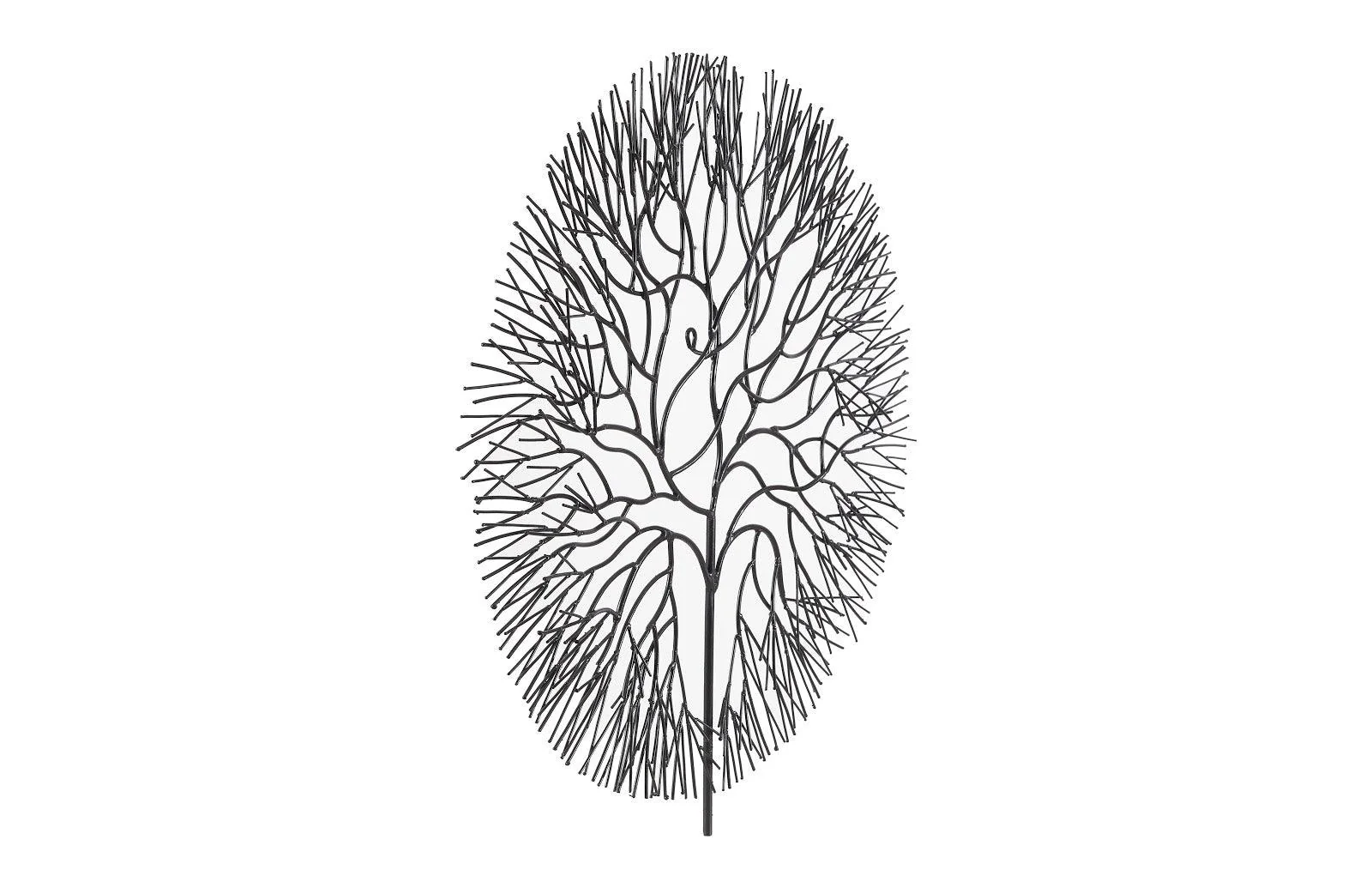 Wire Tree Wall Art, Large, Circle, Metal, Black - Frankwebs