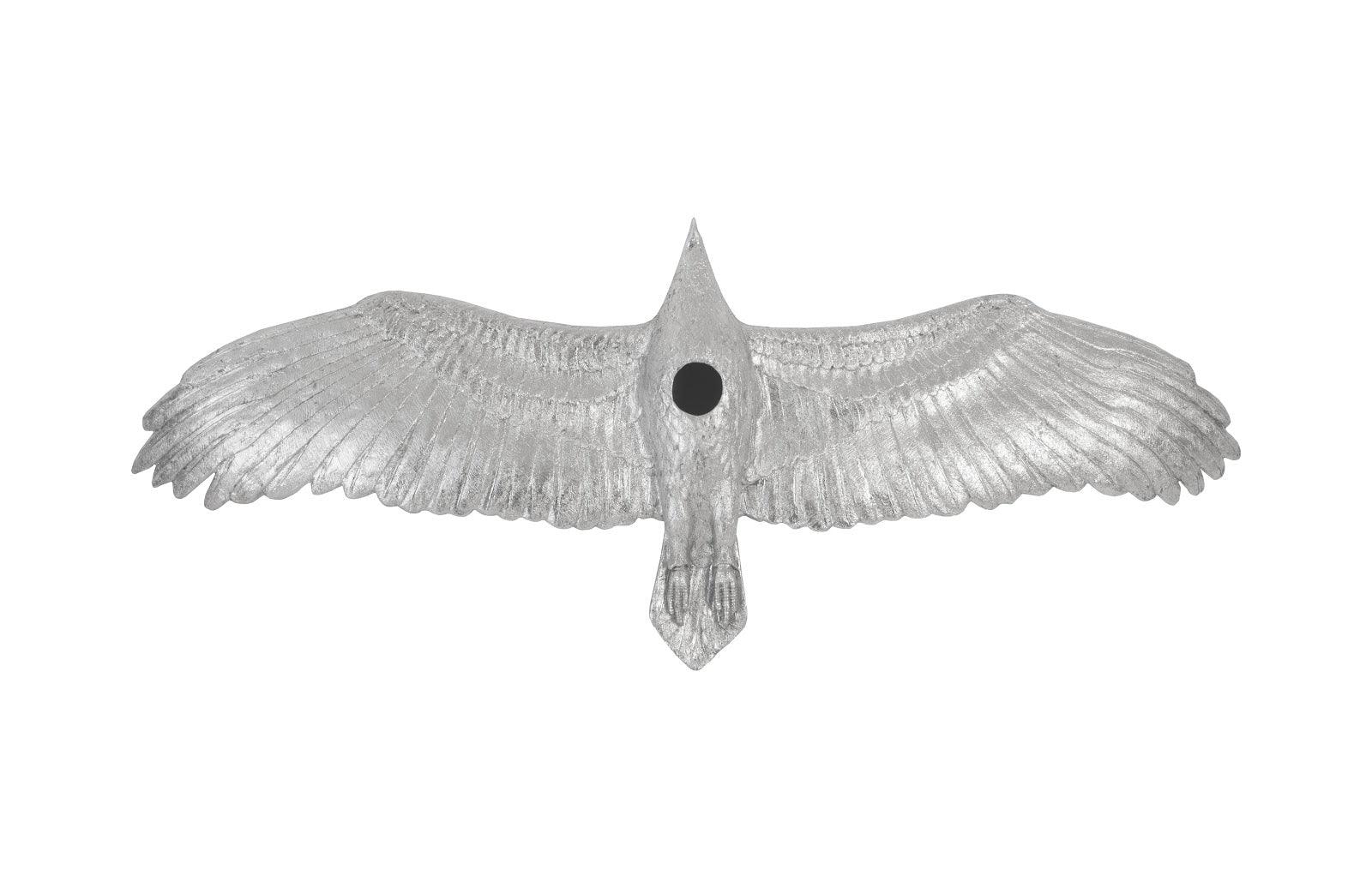 Soaring Eagle Wall Art, Resin, Silver Leaf, SM - Frankwebs