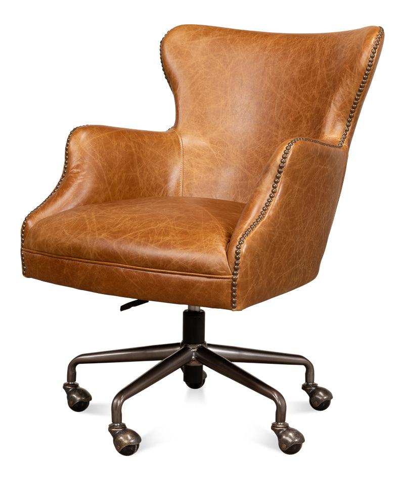 Andrew Jackson Desk Chair - Cuba Brown - Frankwebs