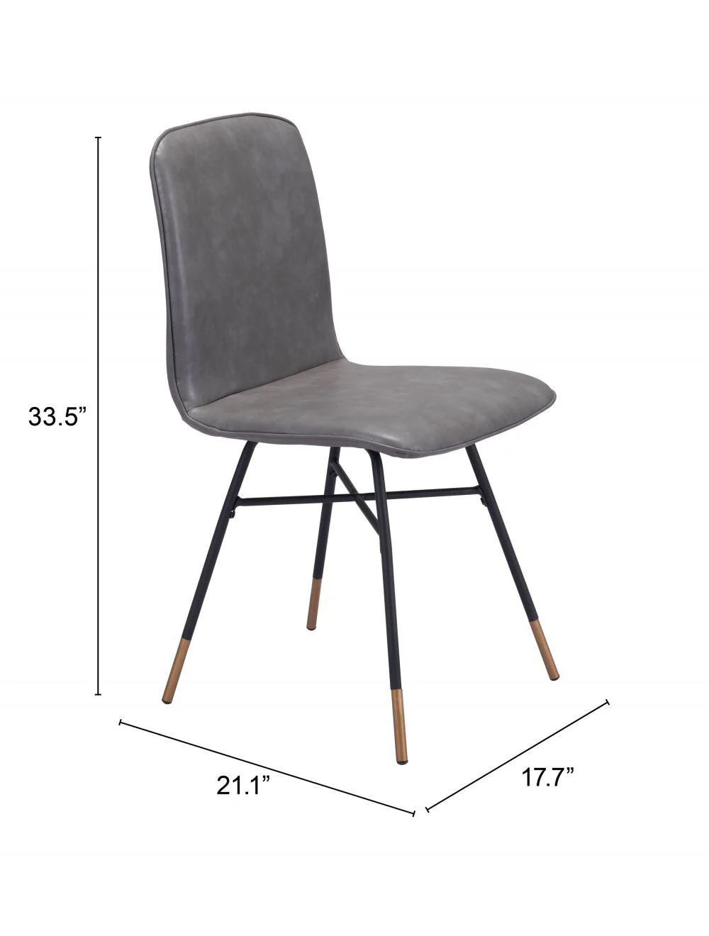Var Dining Chair (Set of 2) Gray - Frankwebs