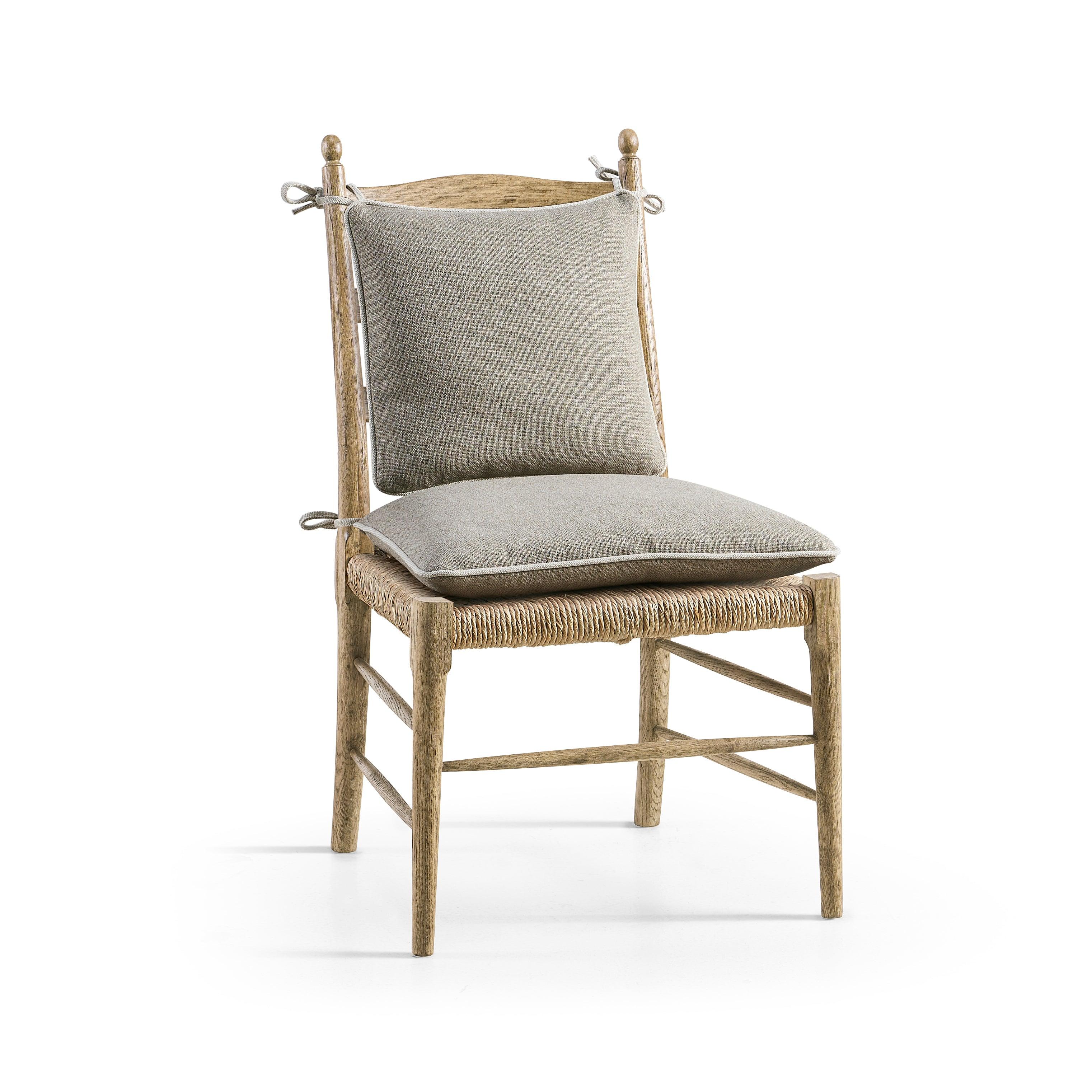 Timeless Doppler Ladderback Side Chair in Stripped Brown Chestnut - Frankwebs