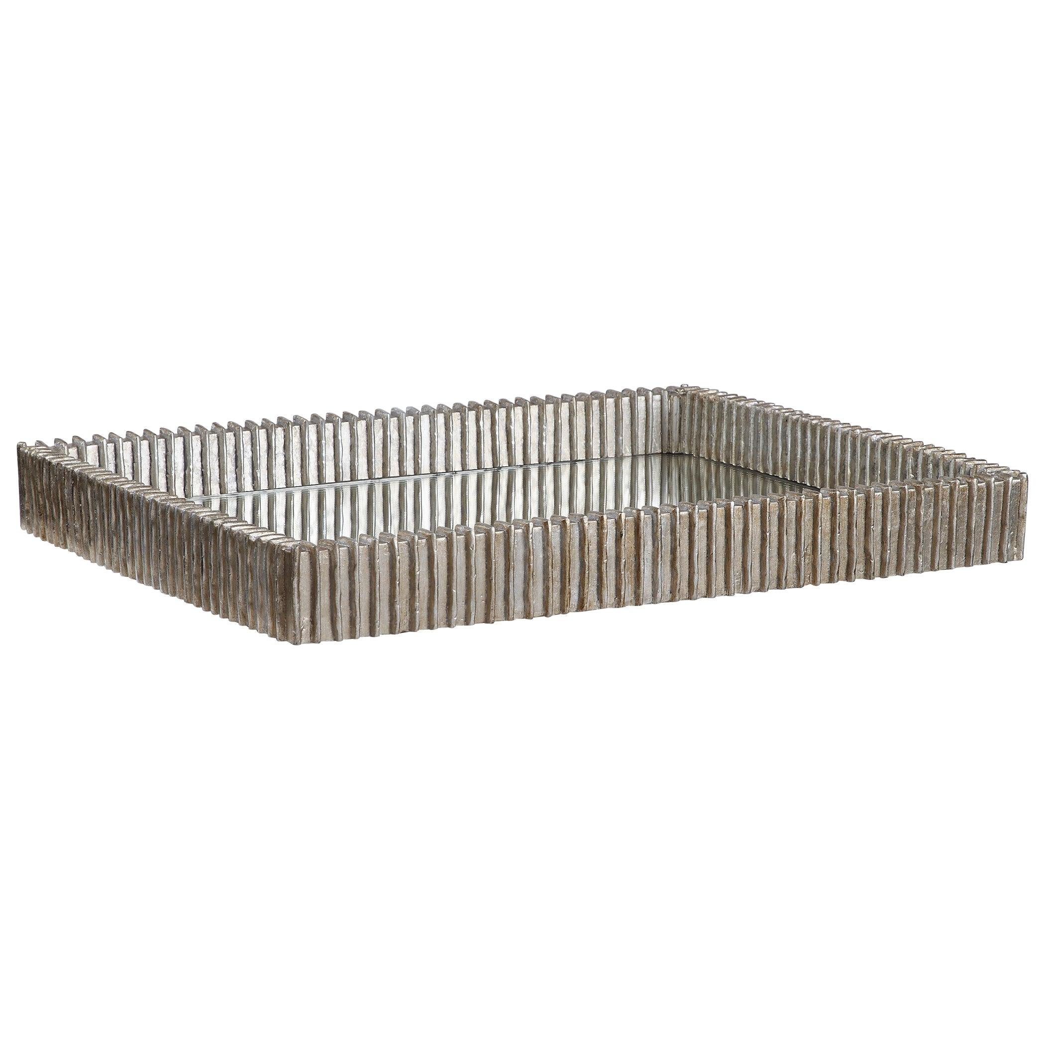 TALMAGE SILVER MIRRORED TRAY - Frankwebs