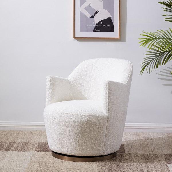 CHRISTIAN BOUCLE SWIVEL ACCENT CHAIR - Frankwebs