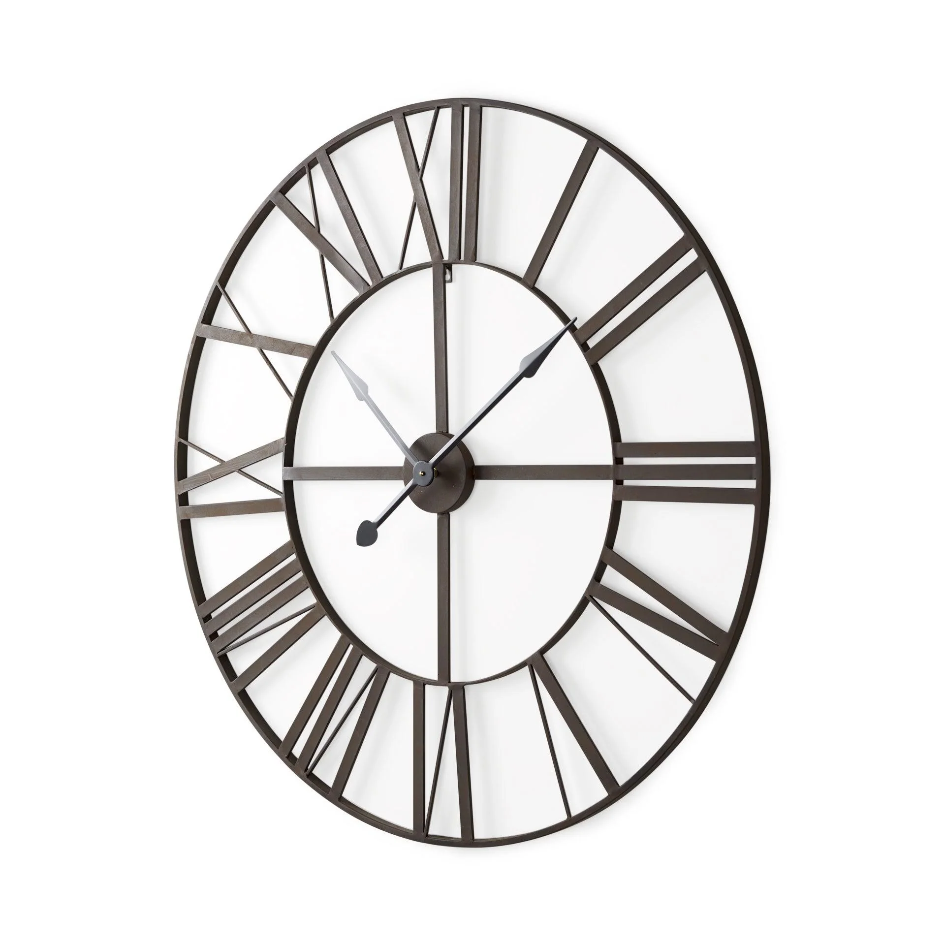 Pender 40.0L x 2.4W x 40.0H Black Iron Round Wall Clock - Frankwebs