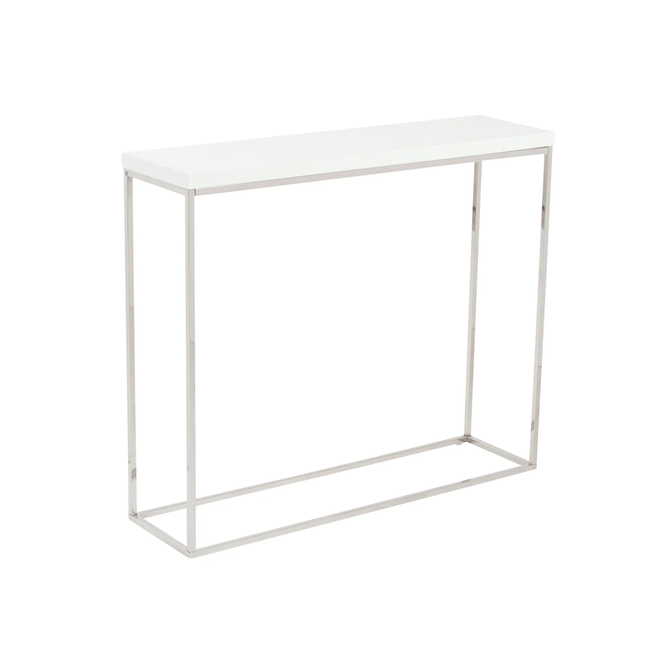 Teresa Console Table Lacquer with Polished Stainless Steel Frame - Frankwebs
