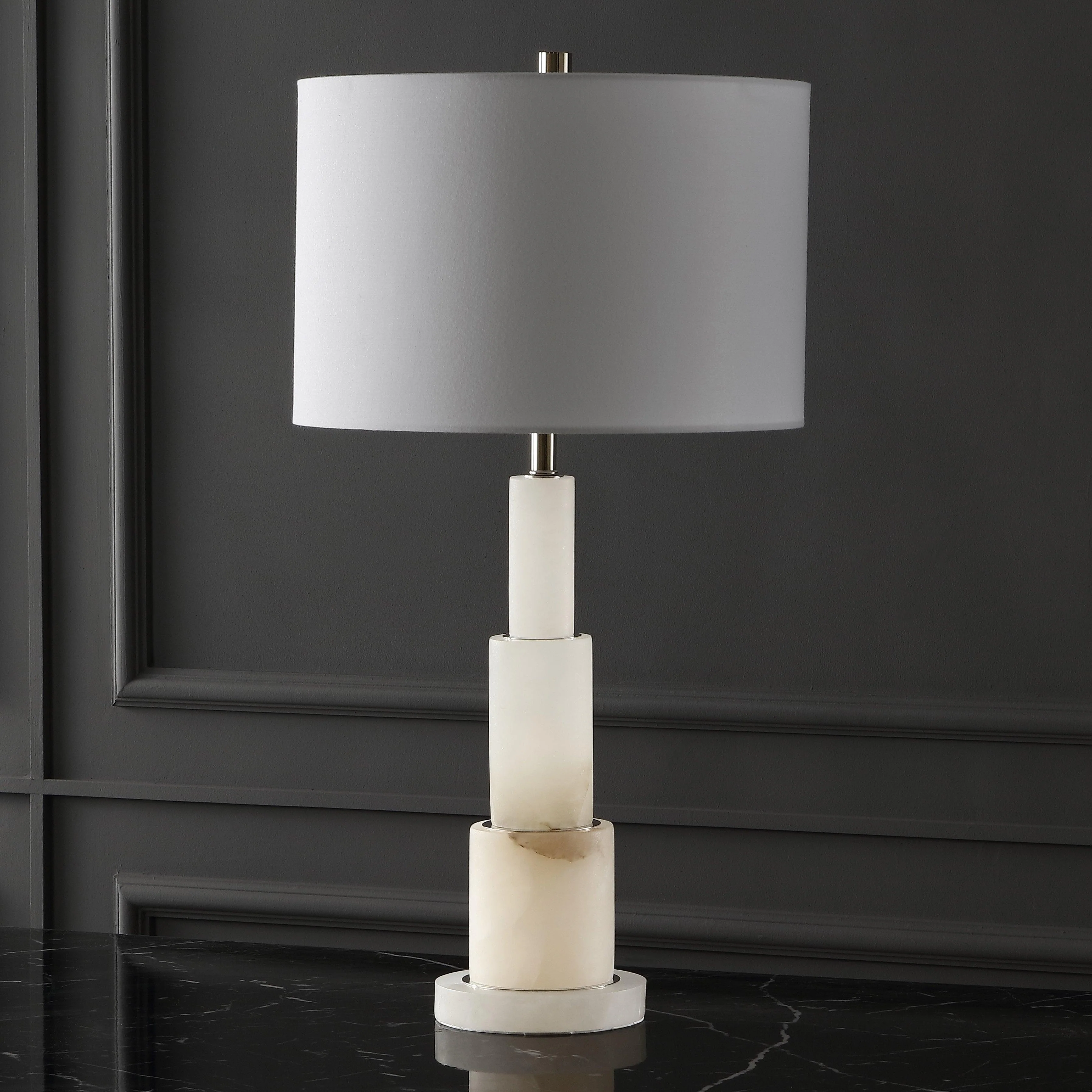 GARDINER ALABASTER TIERED TABLE LAMP - Frankwebs