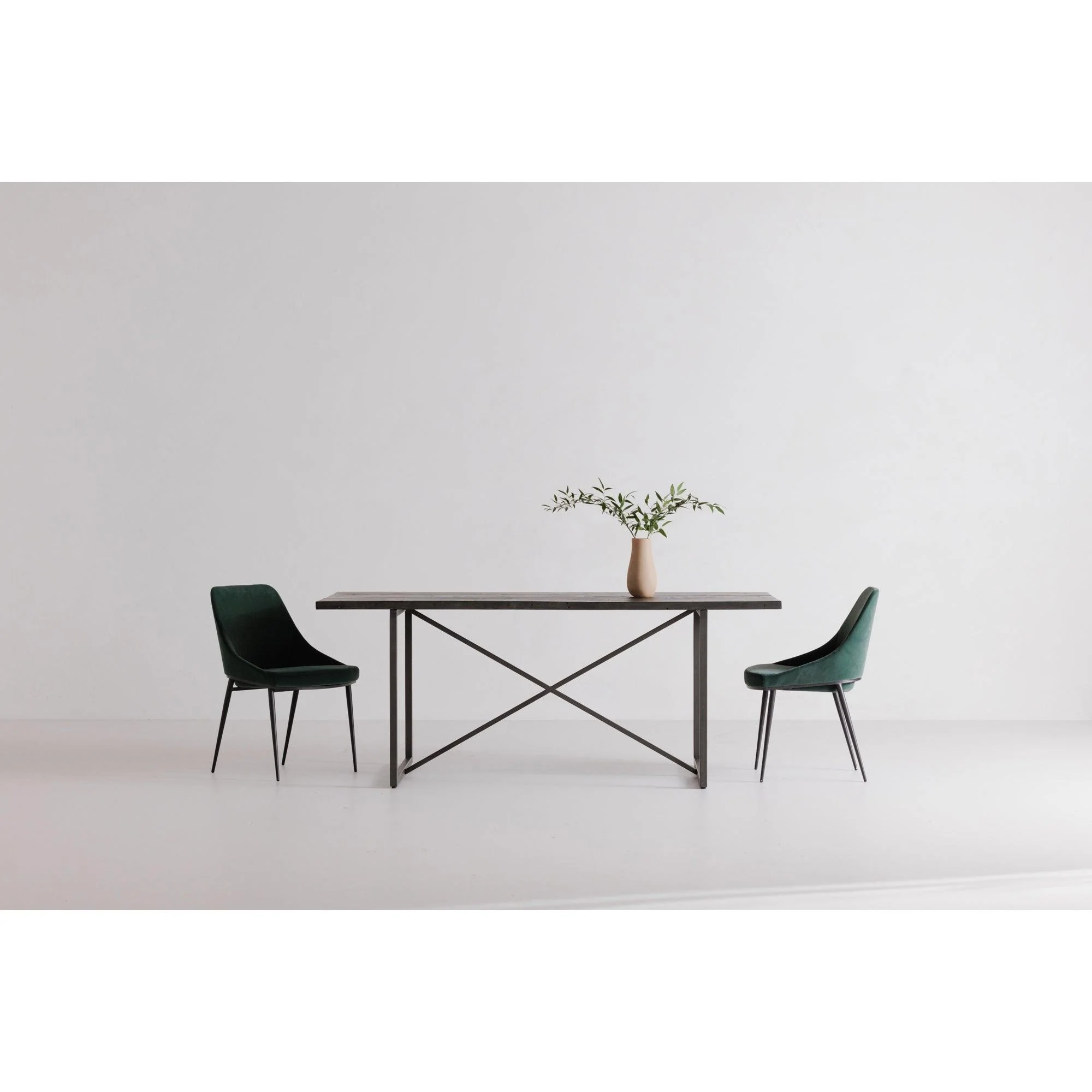 Sedona Dining Chair Green Velvet - Set Of Two - Frankwebs