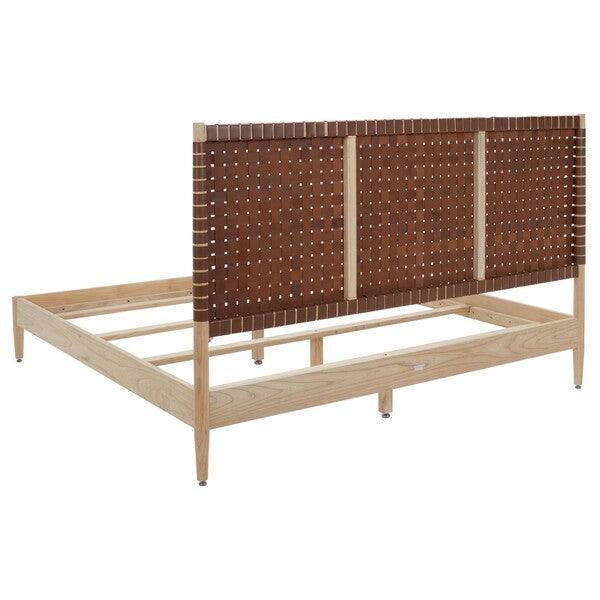 CASSITY LEATHER HEADBOARD BED - Frankwebs