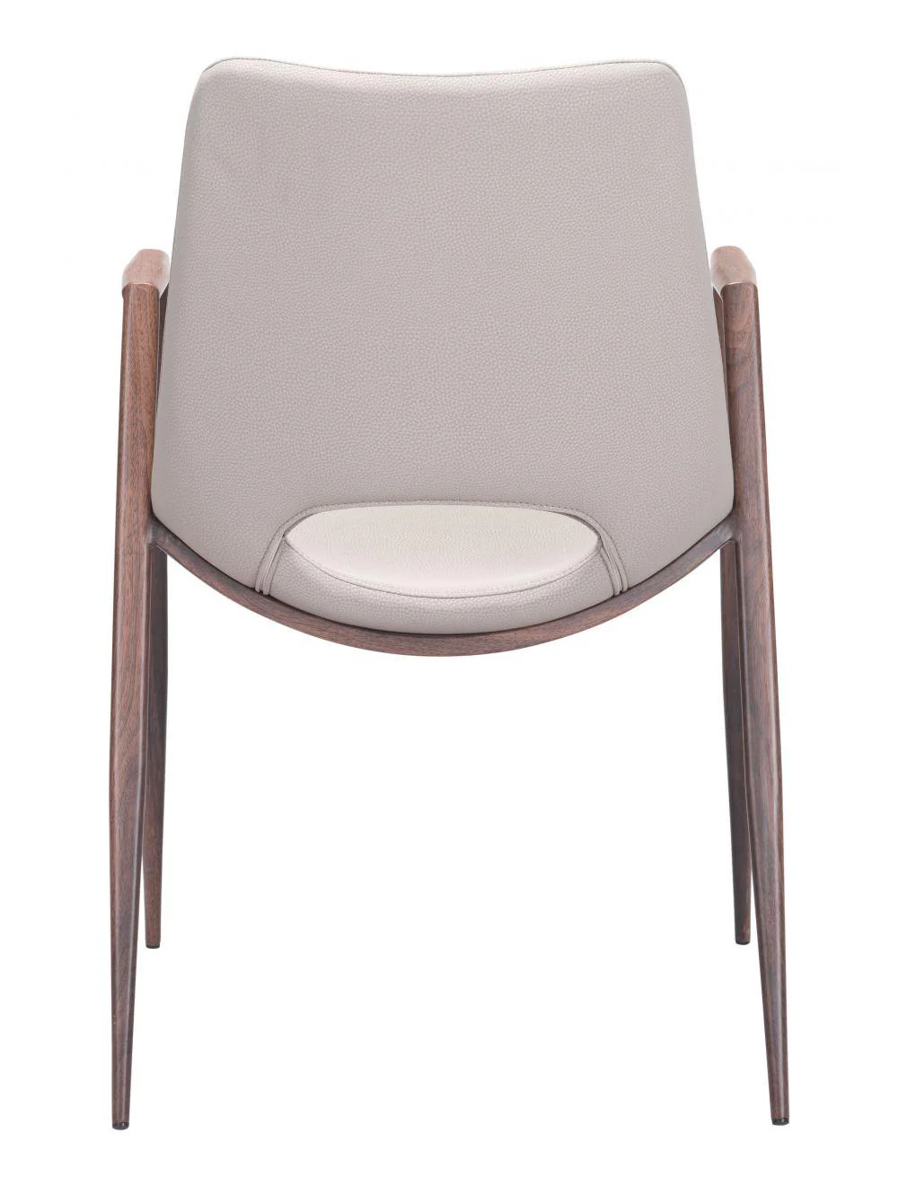 Desi Dining Chair (Set of 2) Beige & Walnut - Frankwebs