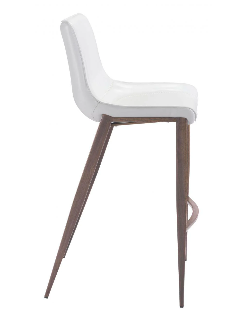 Magnus Bar Chair (Set of 2) White & Walnut - Frankwebs