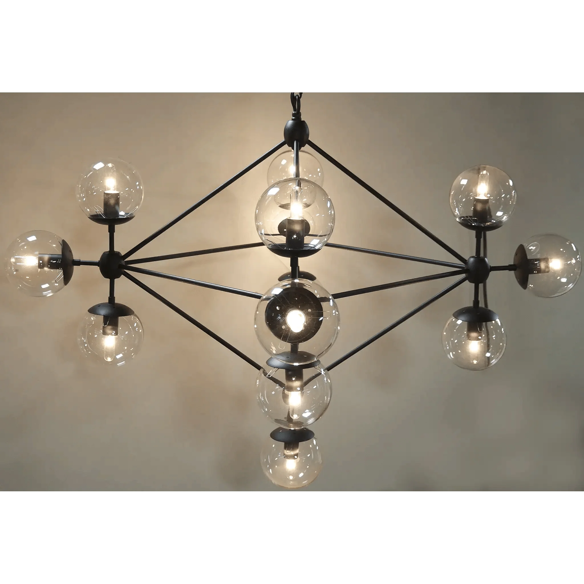 Pluto Chandelier, Small, Black Steel - Frankwebs