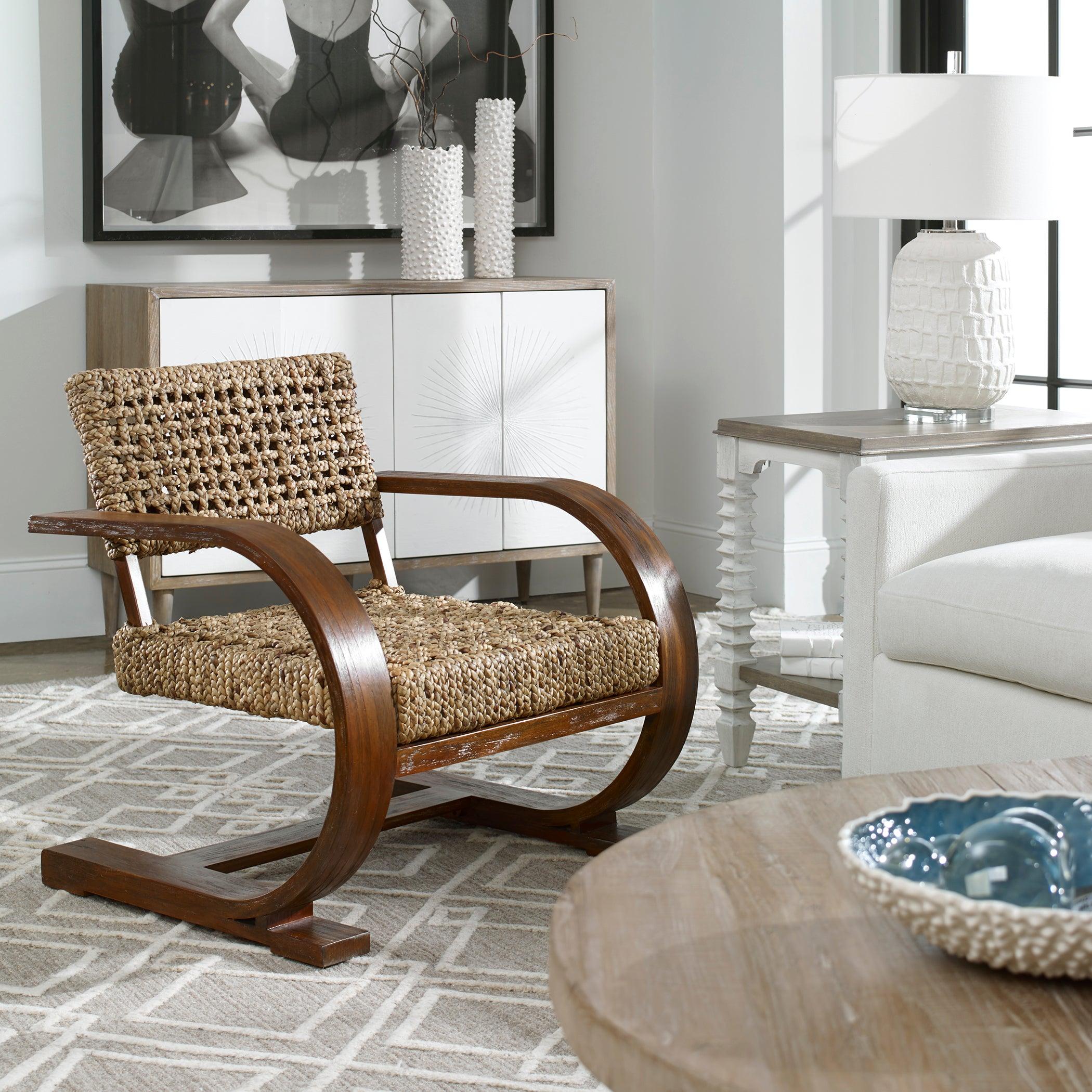 Rehema Natural Woven Accent Chair - Frankwebs