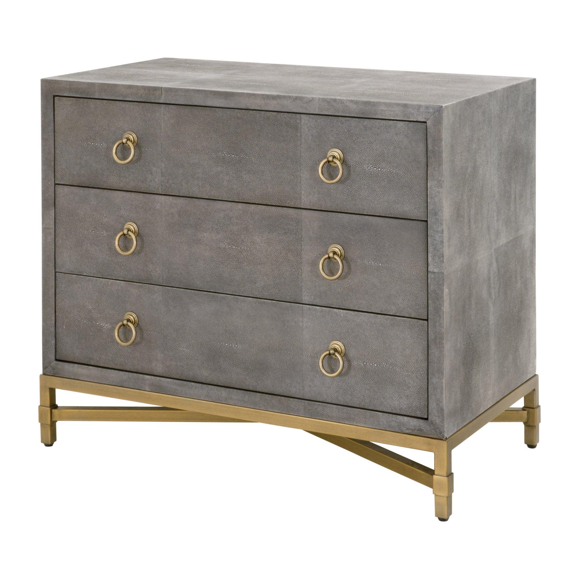 Strand Shagreen 3-Drawer Nightstand - Frankwebs