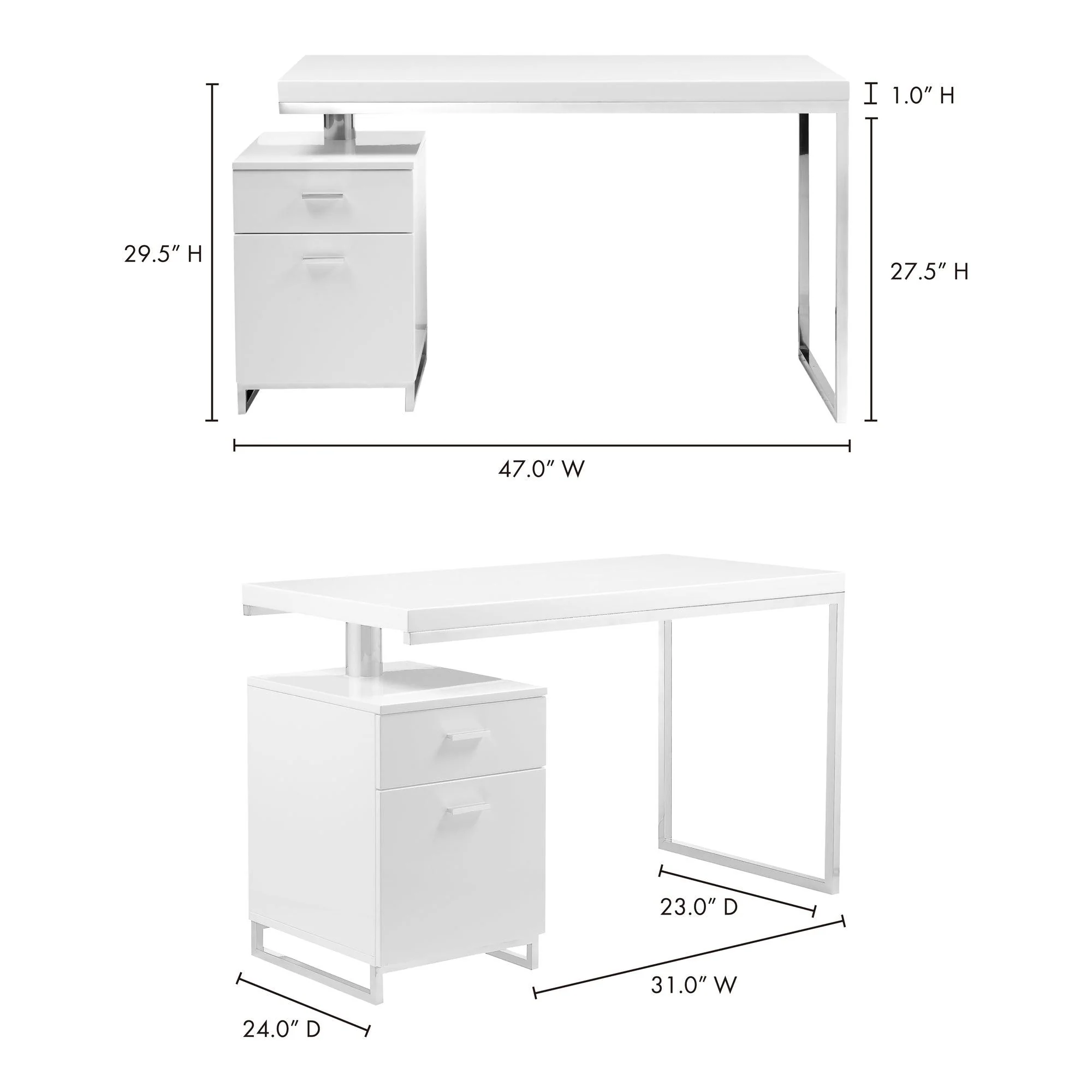 Martos Desk White - Frankwebs