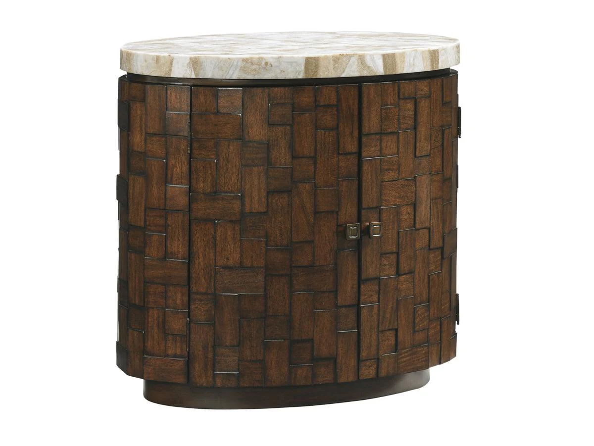 Island Fusion Banyan Oval Accent Table - Frankwebs
