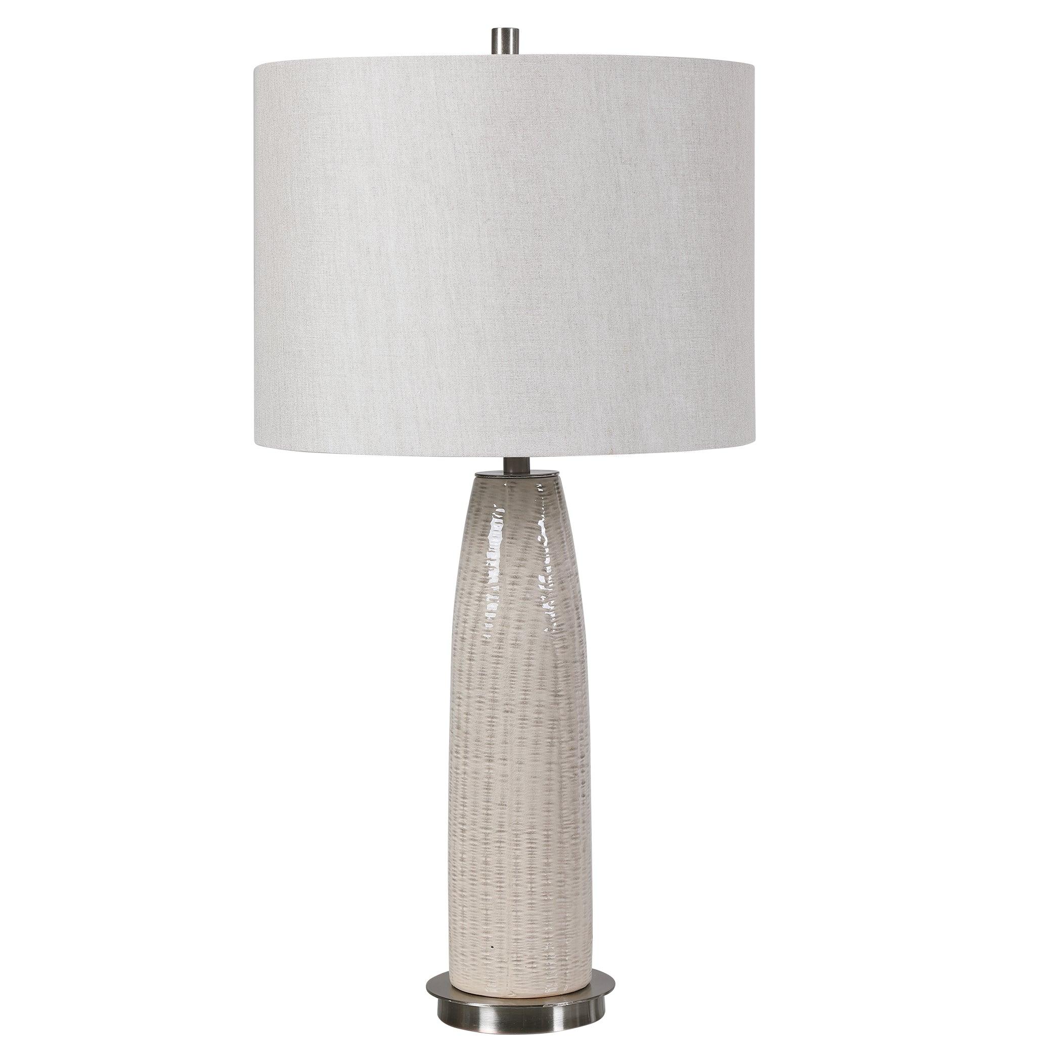 DELGADO LIGHT GRAY TABLE LAMP - Frankwebs