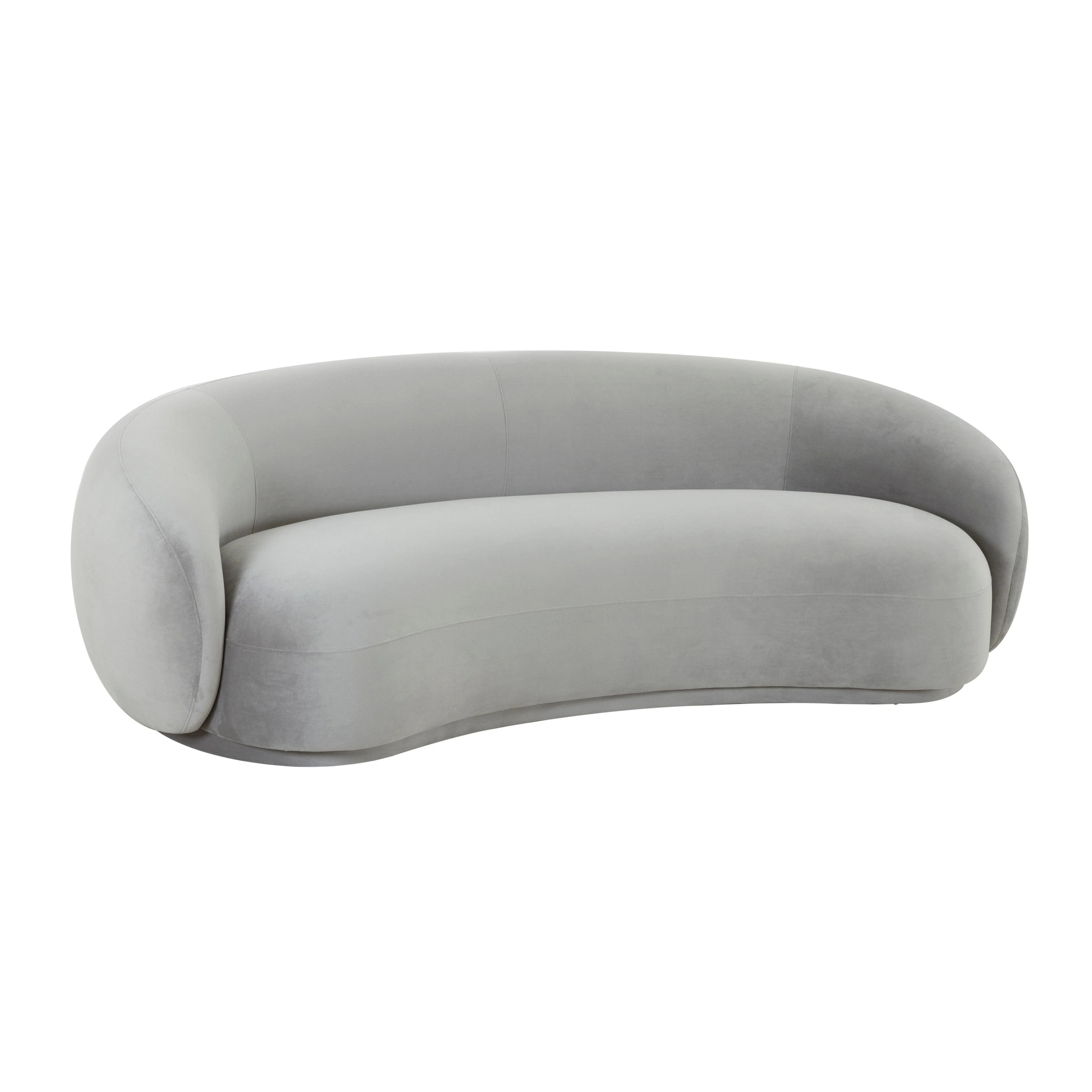 Kendall Light Grey Velvet Sofa - Frankwebs