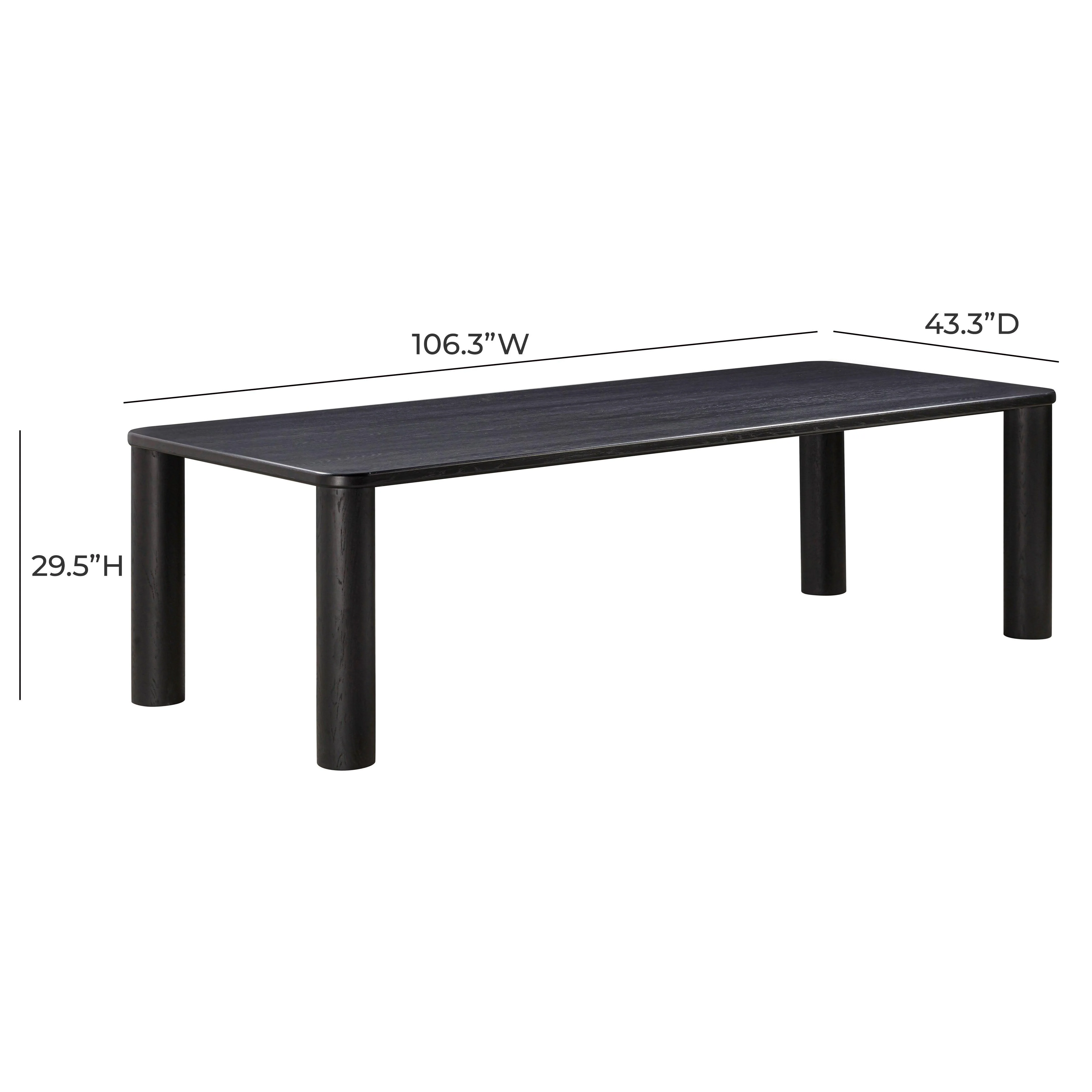 Akola Black Oak Rectangular Dining Table - Frankwebs