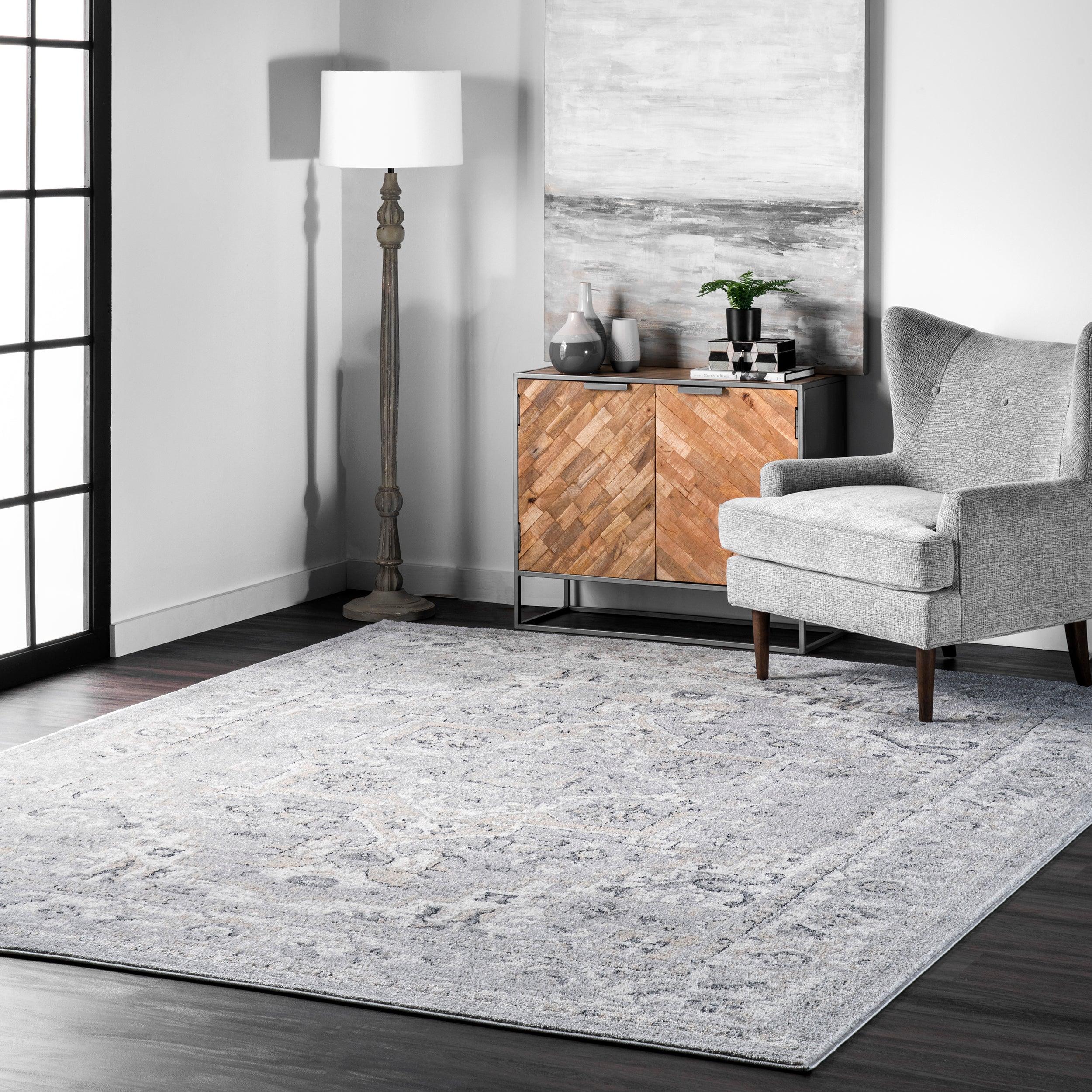 Gena Distressed Transitional Medallion Area Rug - Frankwebs