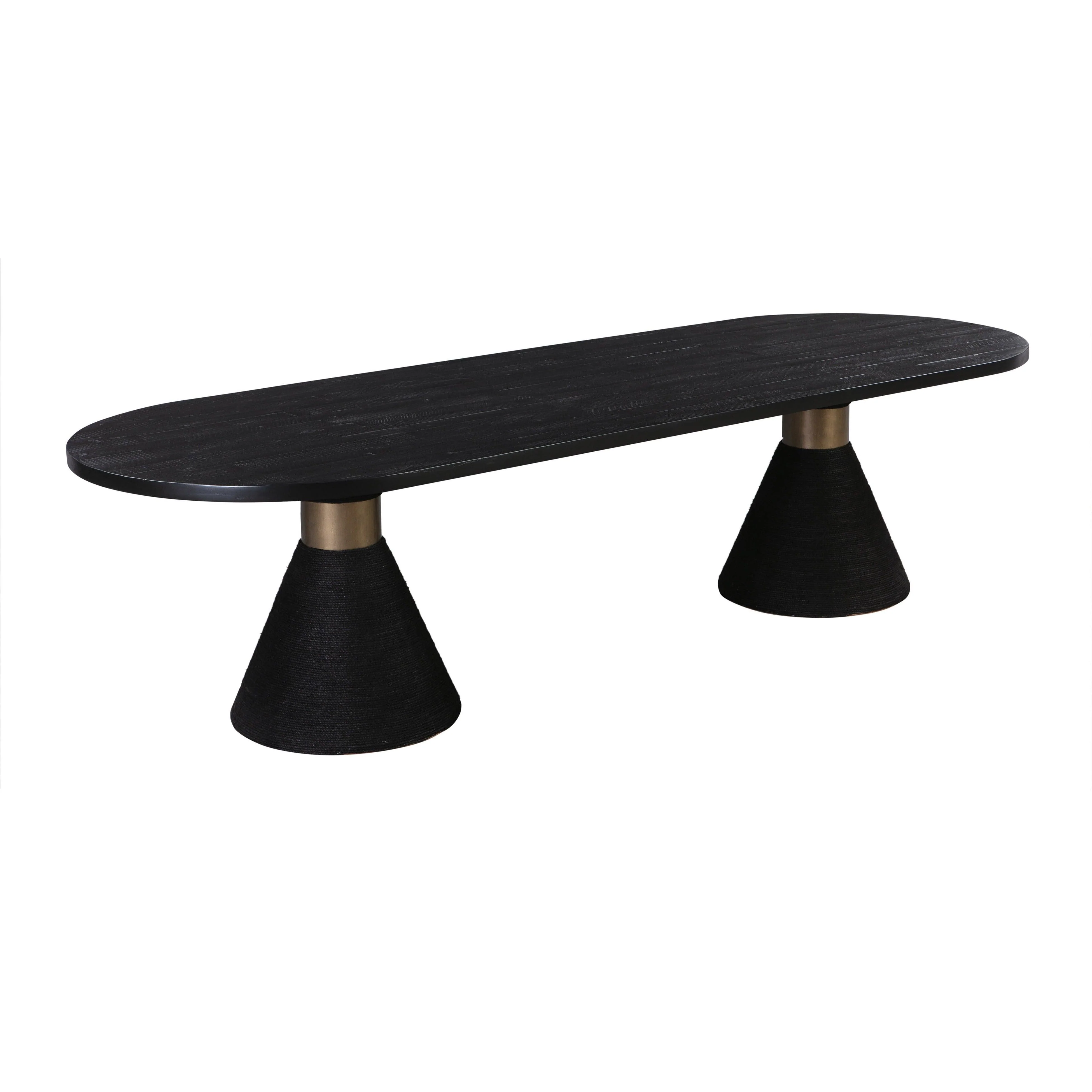 Rishi Black Rope Oval Table - Frankwebs