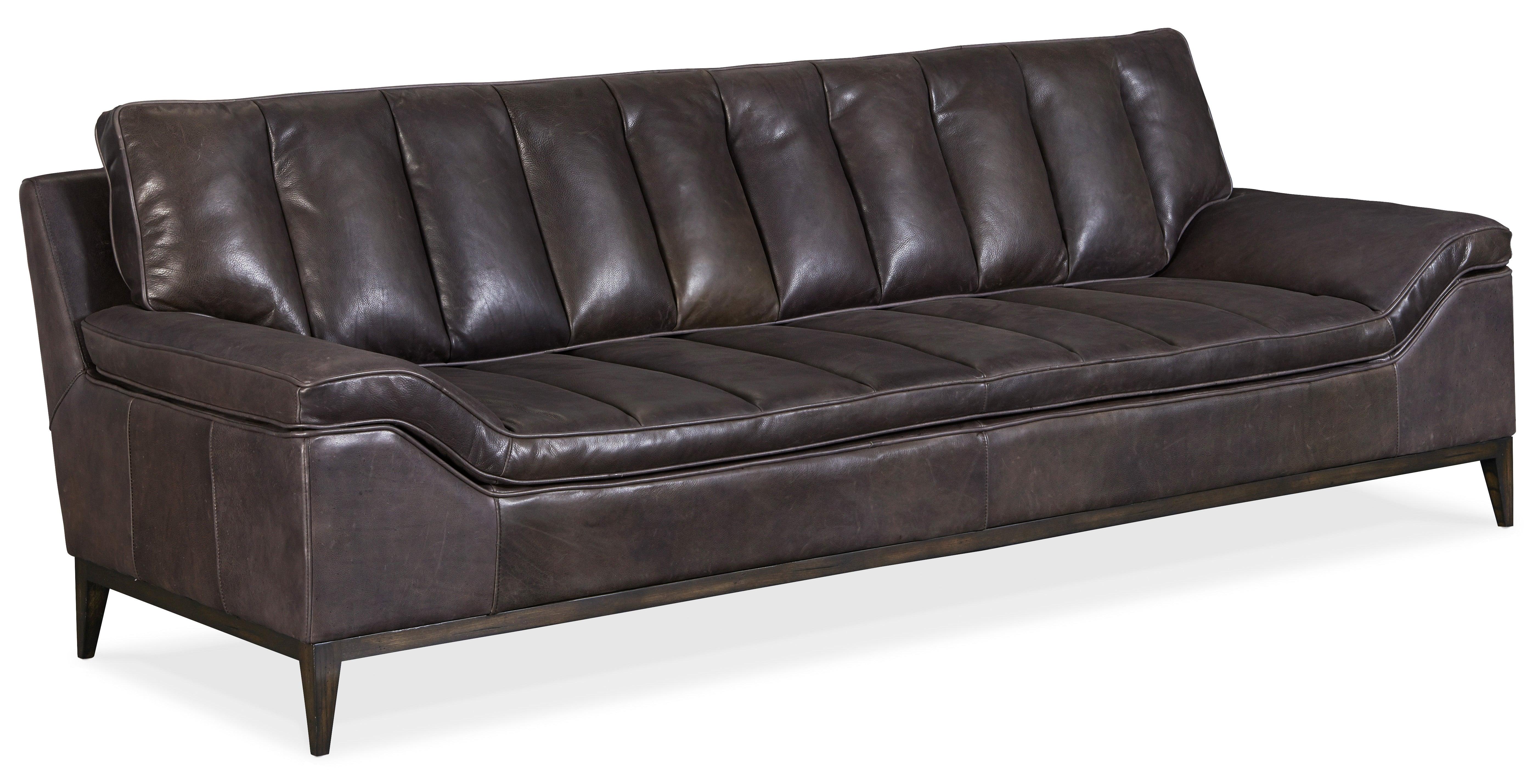 Kandor Leather Stationary Sofa - Frankwebs
