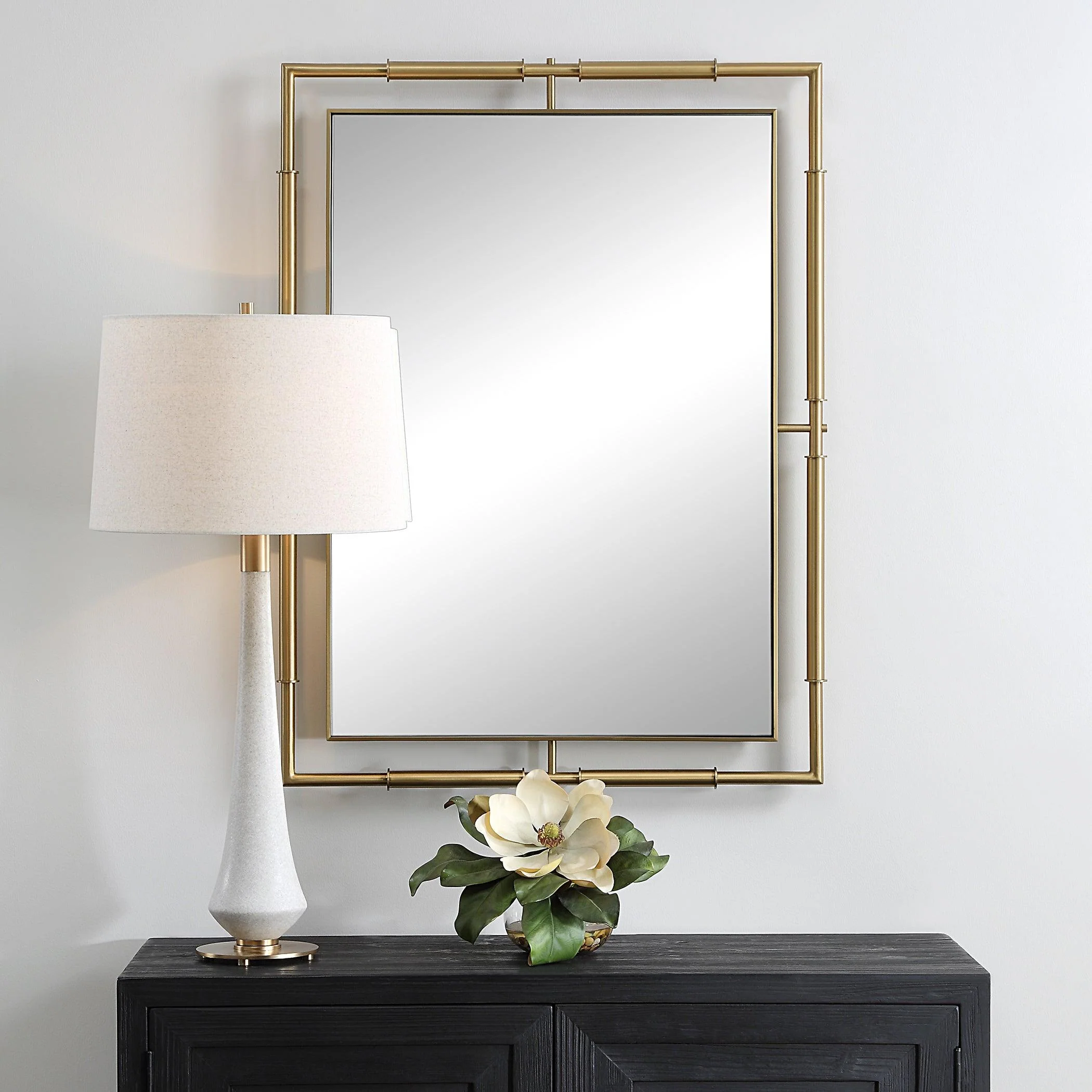 It's All Connected Rectangle Brass Mirror - Frankwebs