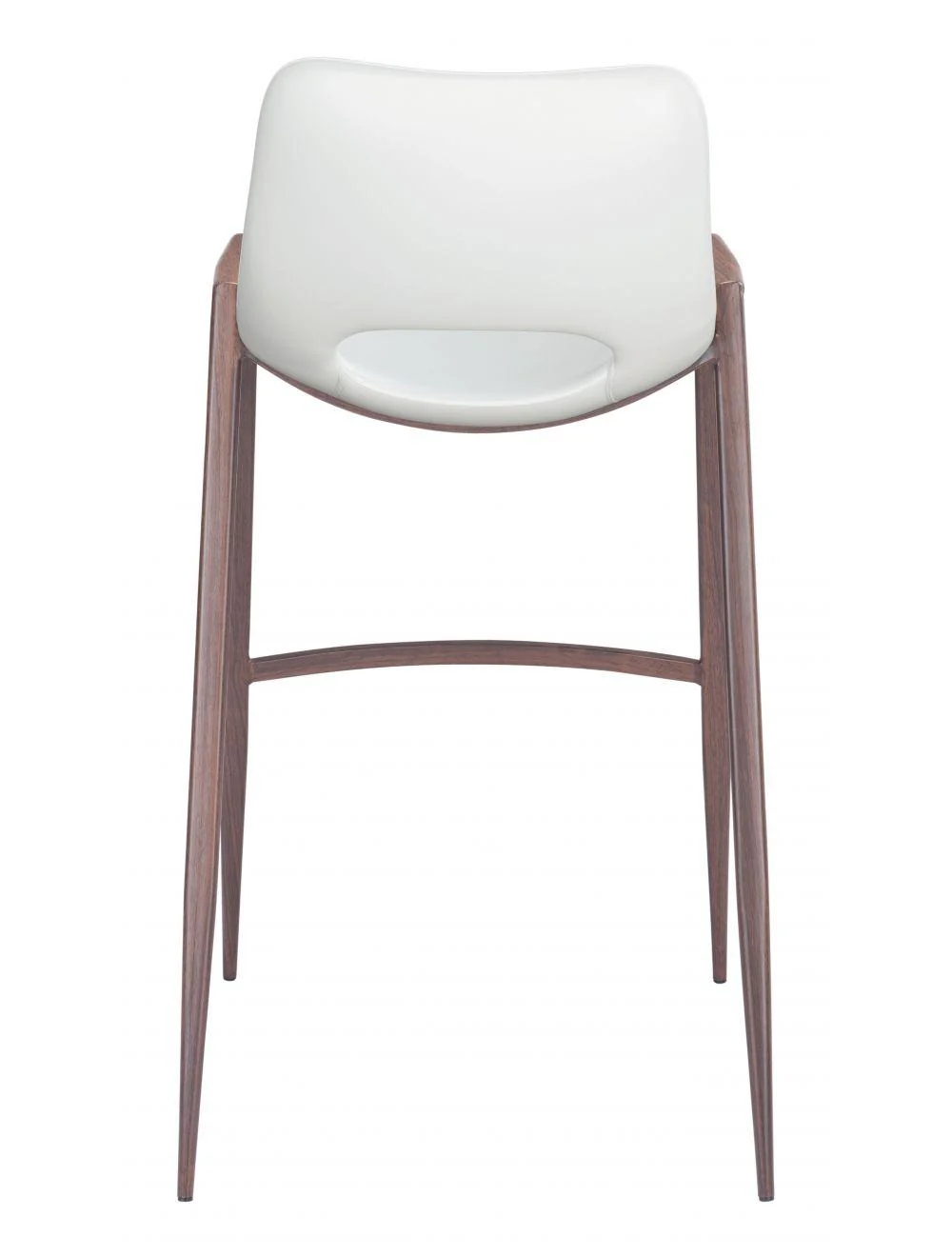 Desi Bar Chair (Set of 2) White & Walnut - Frankwebs