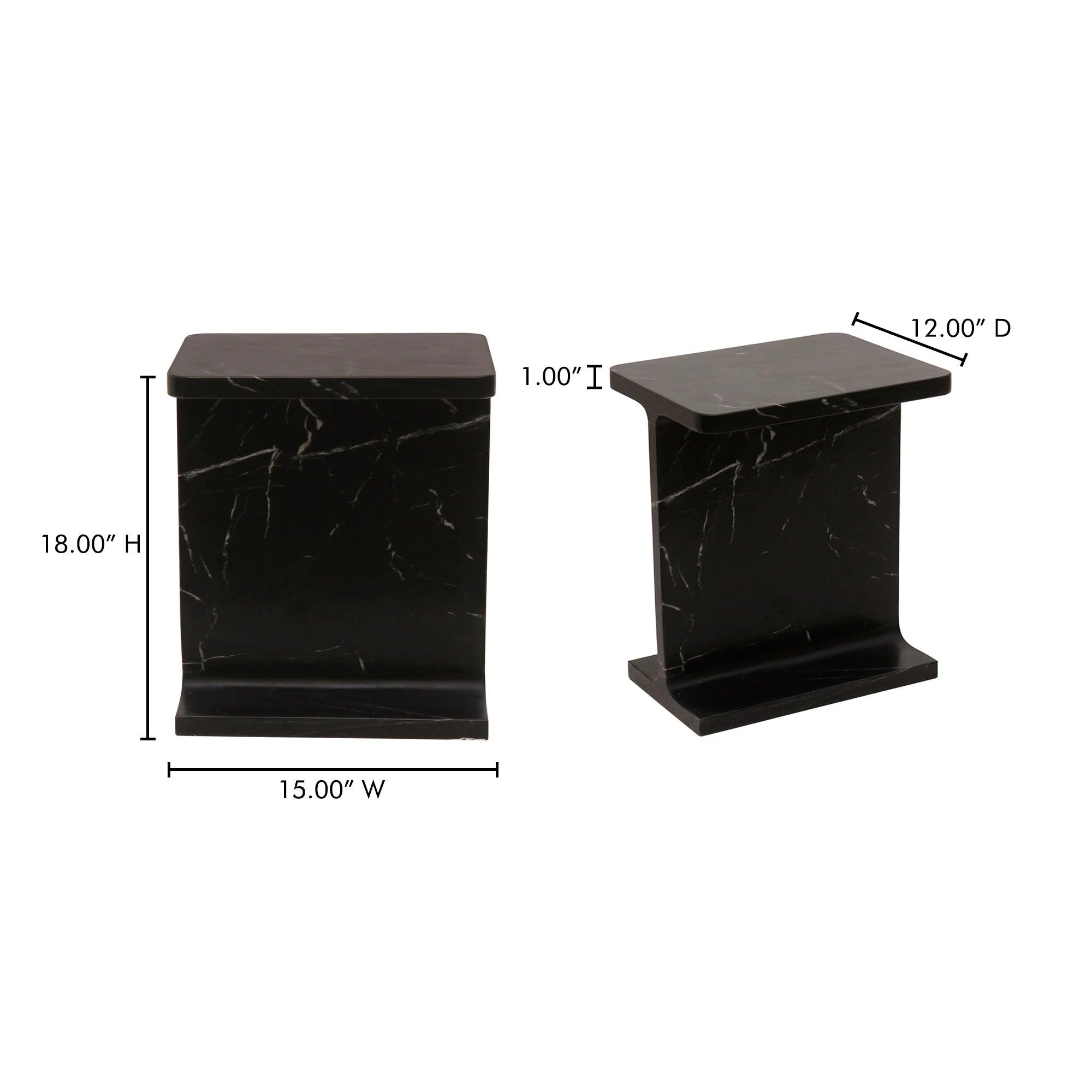 Tullia Accent Table Black - Frankwebs