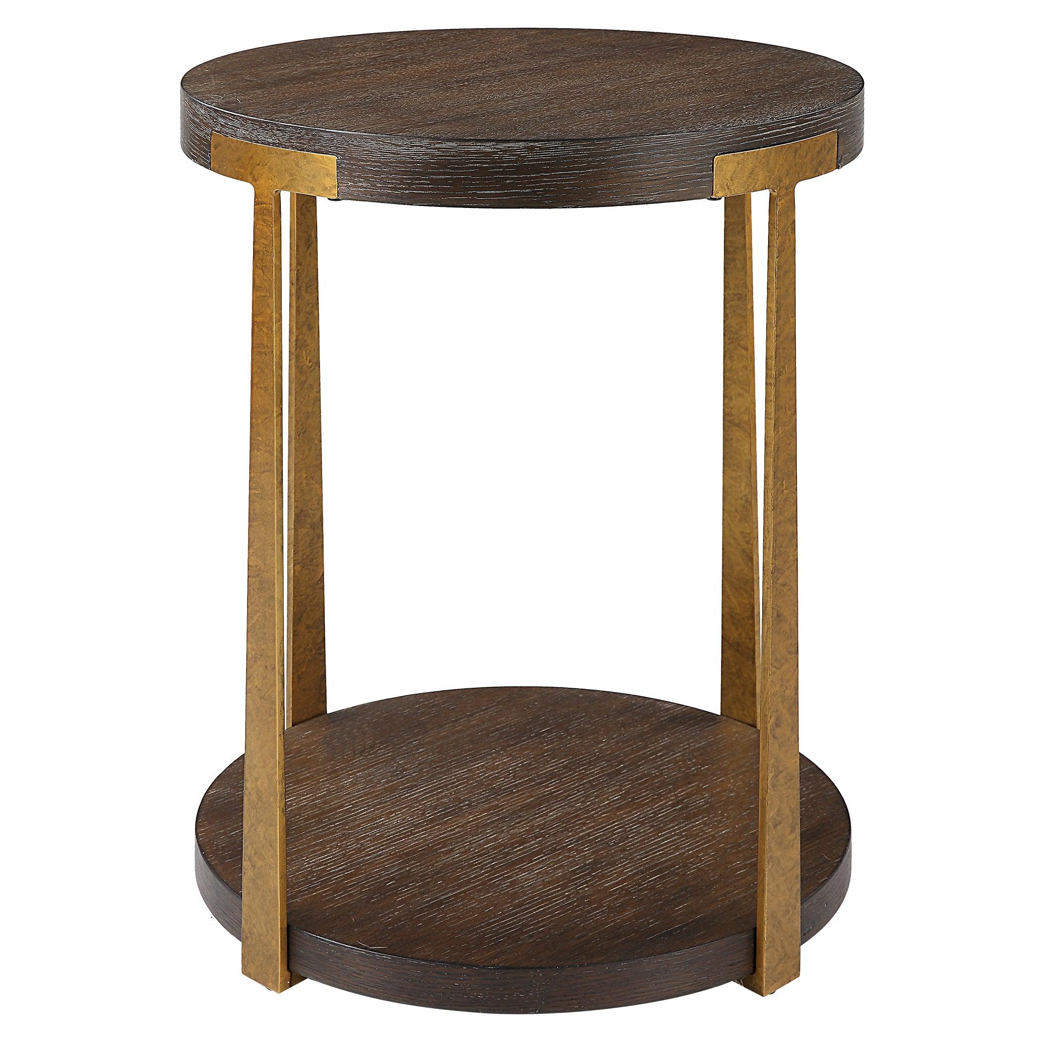 Palisade Round Wood Side Table - Frankwebs
