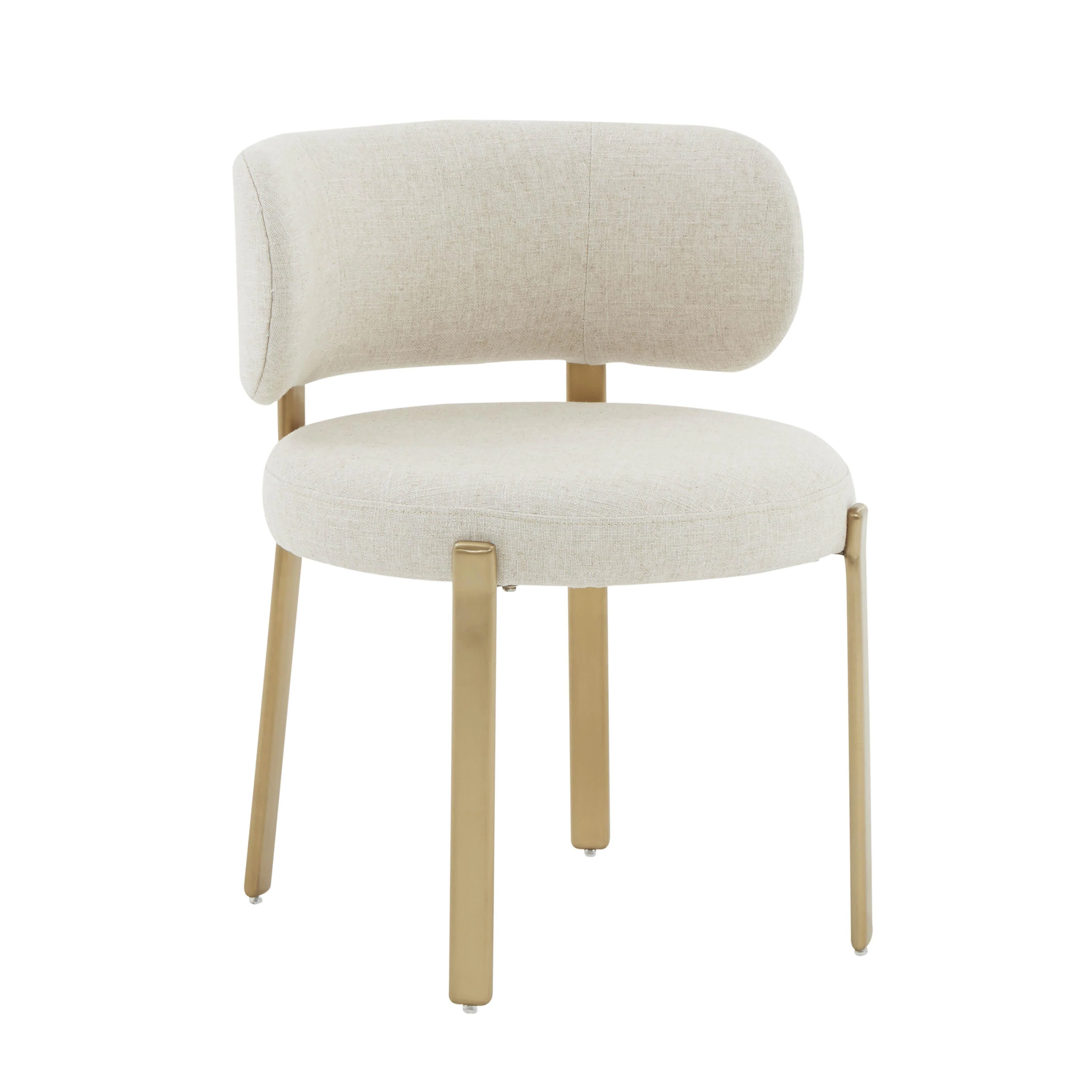 Margaret Cream Linen Dining Chair - Frankwebs