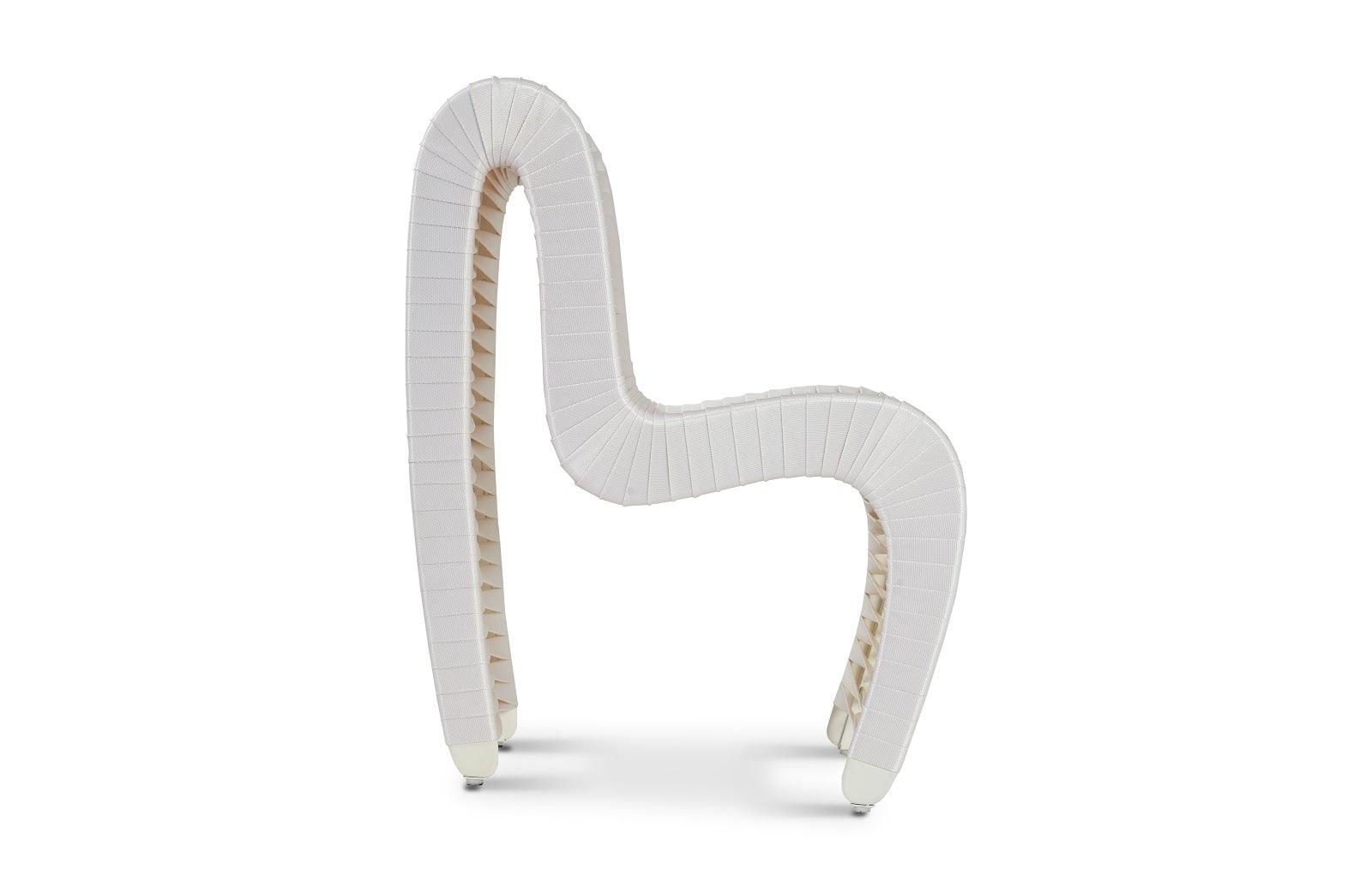 Seat Belt Dining Chair, White/Off-White - Frankwebs