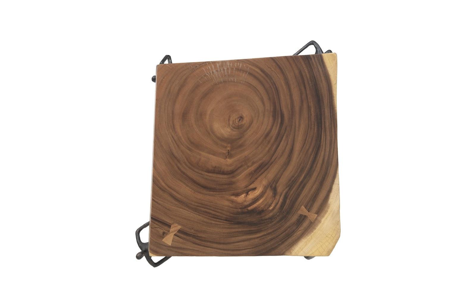 Atlas Side Table, Chamcha Wood/Metal, Natural - Frankwebs