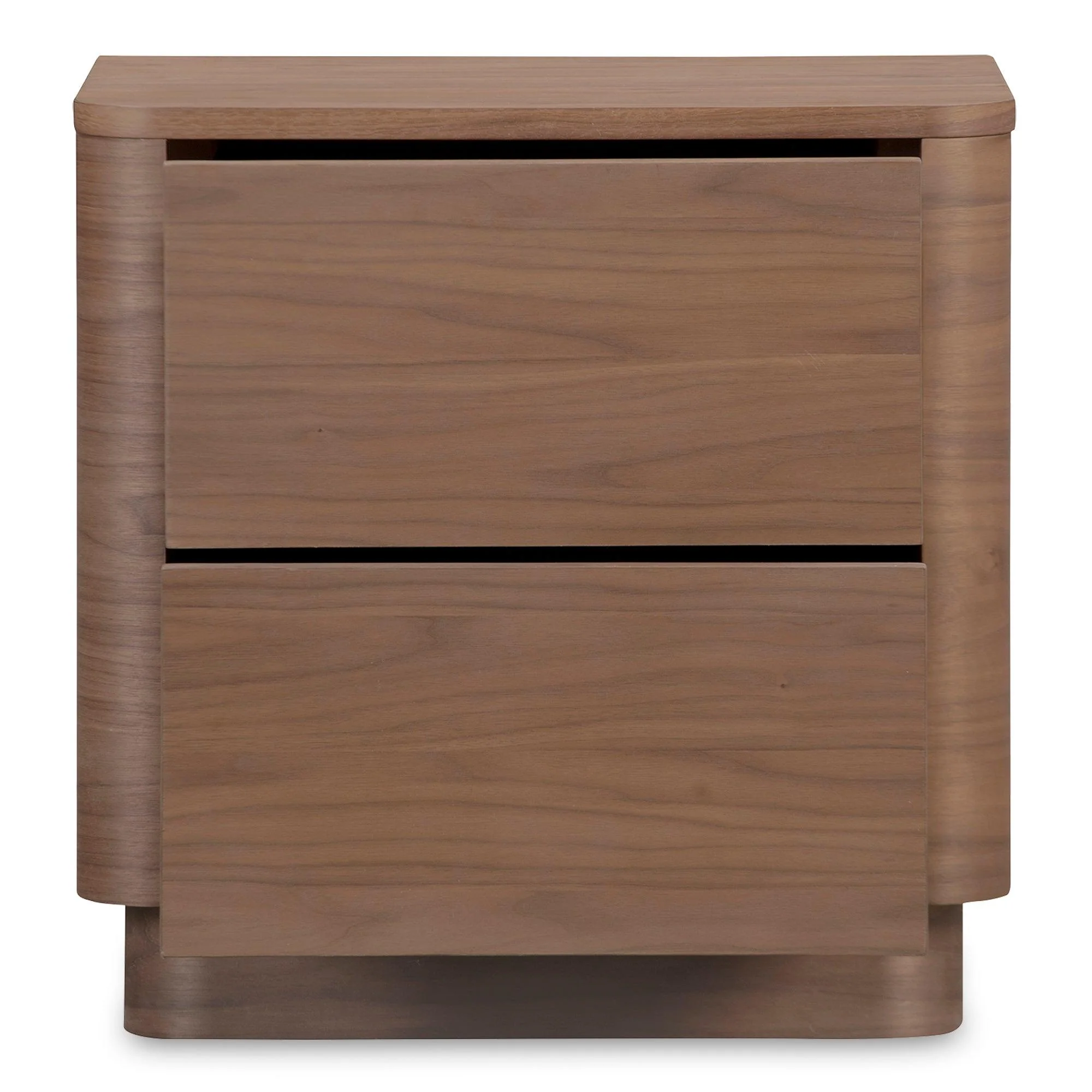Round Off Tall Nightstand Walnut - Frankwebs