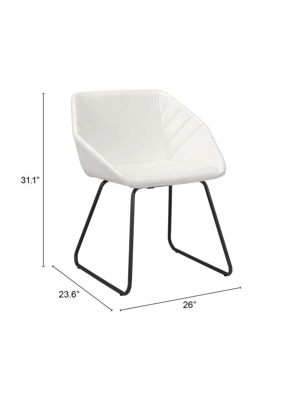 Miguel Dining Chair (Set of 2) White - Frankwebs