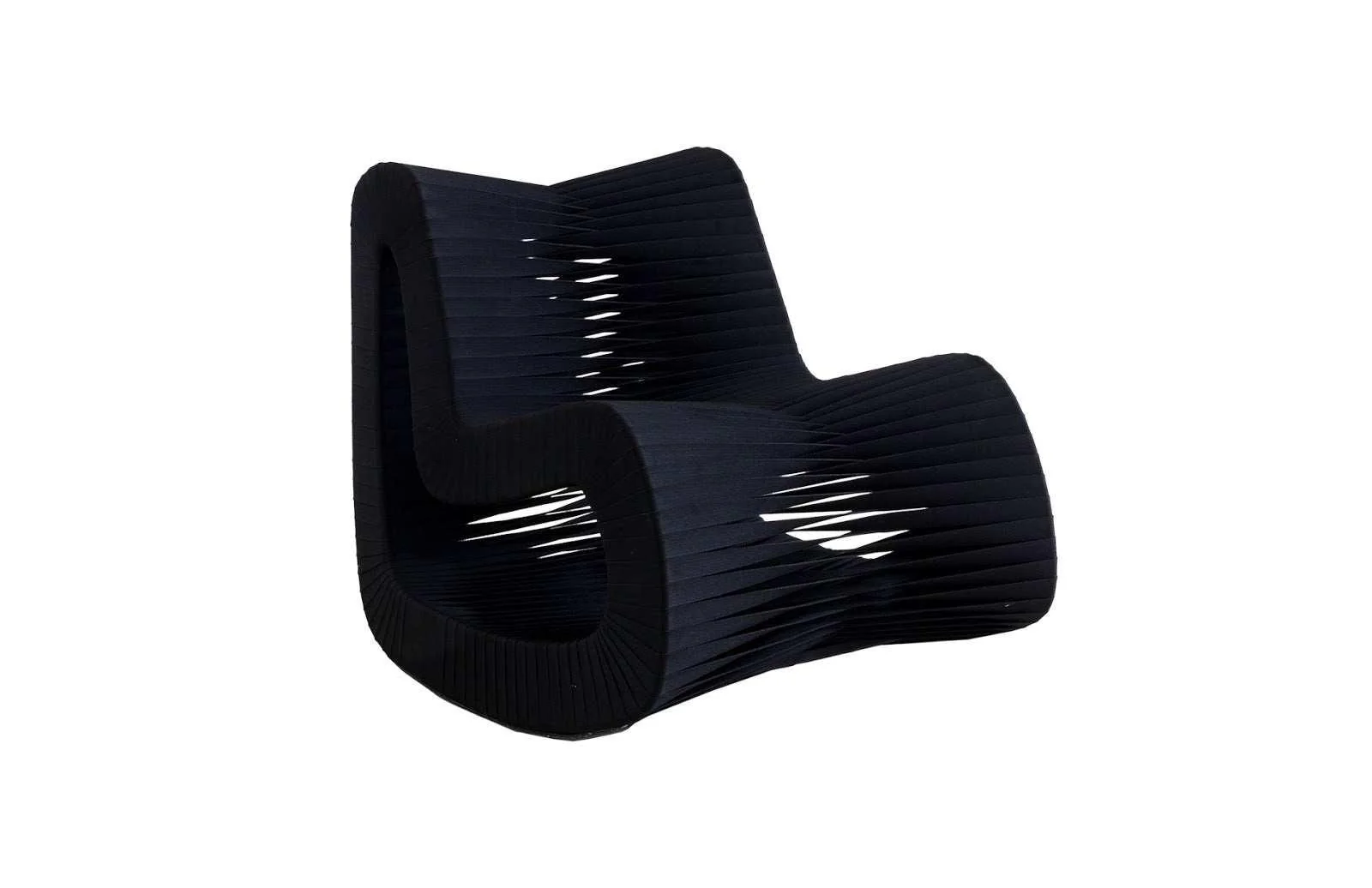 Seat Belt Rocking Chair, Black/Black - Frankwebs
