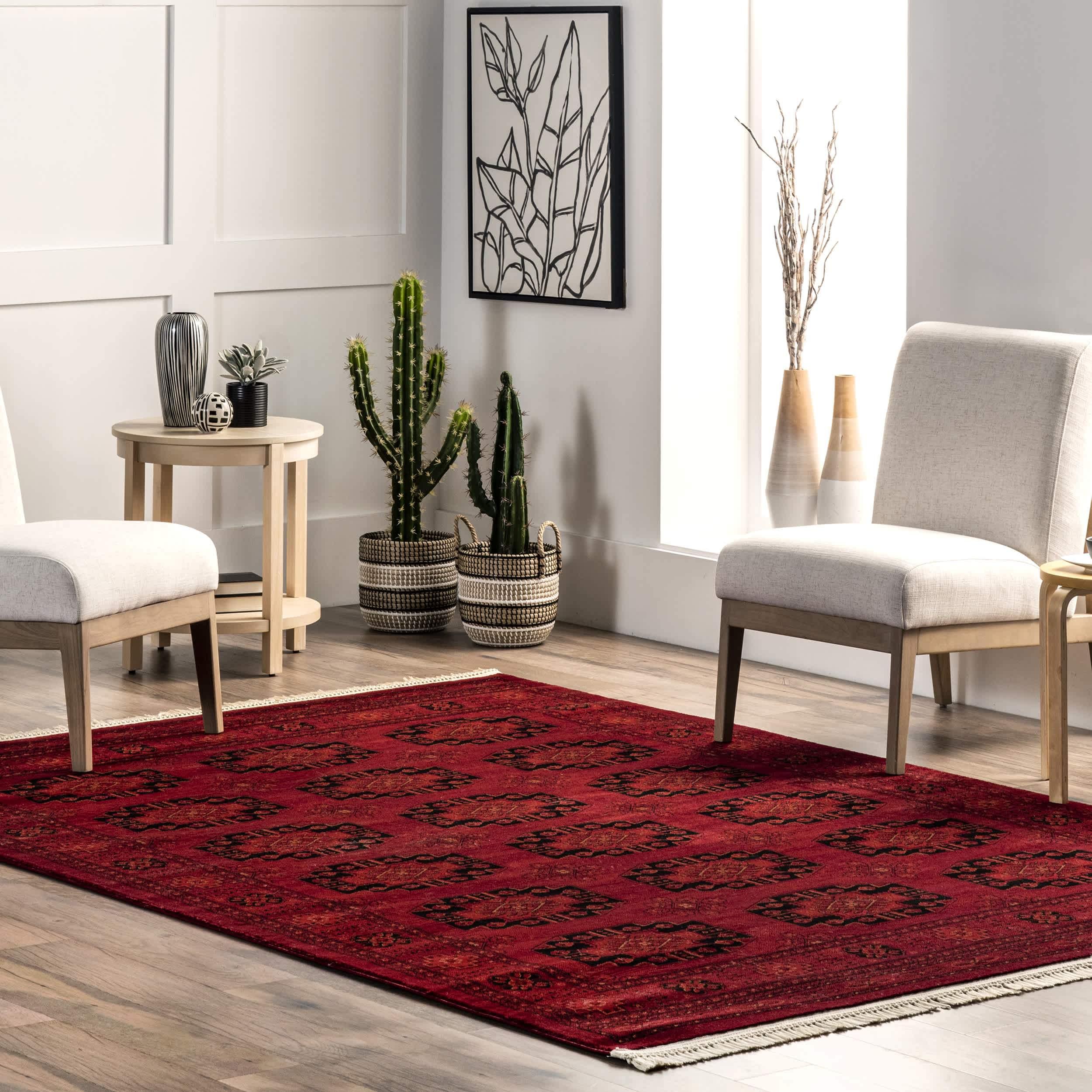 Diandra Traditional Persian Motif Fringe Area Rug - Frankwebs