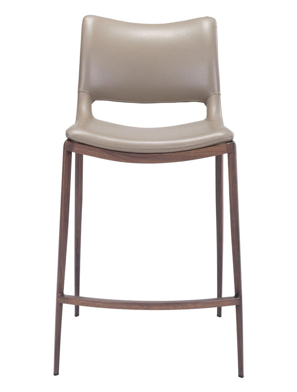 Ace Counter Chair (Set of 2) Gray & Walnut - Frankwebs