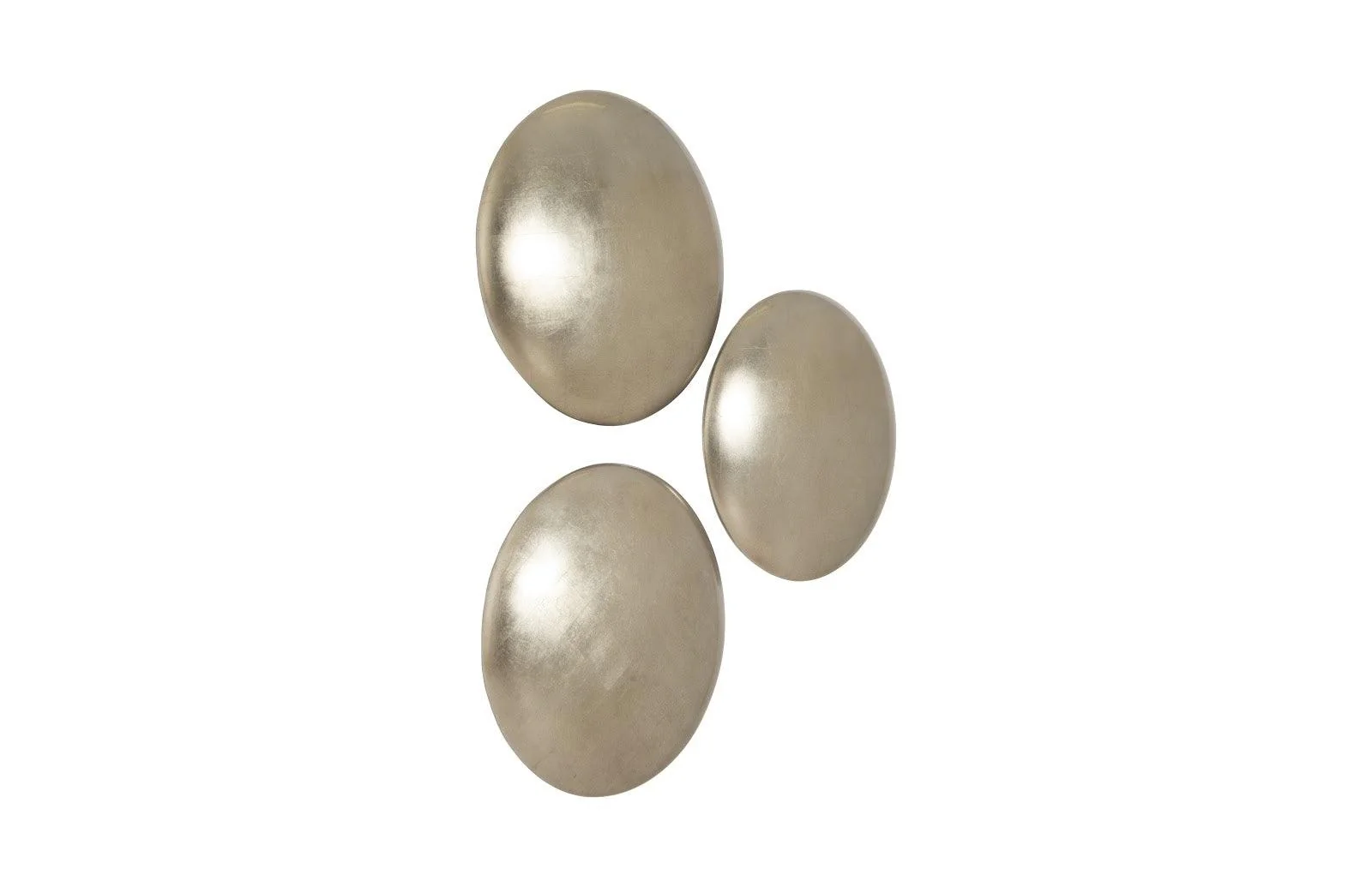 Orb Wall Tiles, Set of 3, Platinum Leaf - Frankwebs