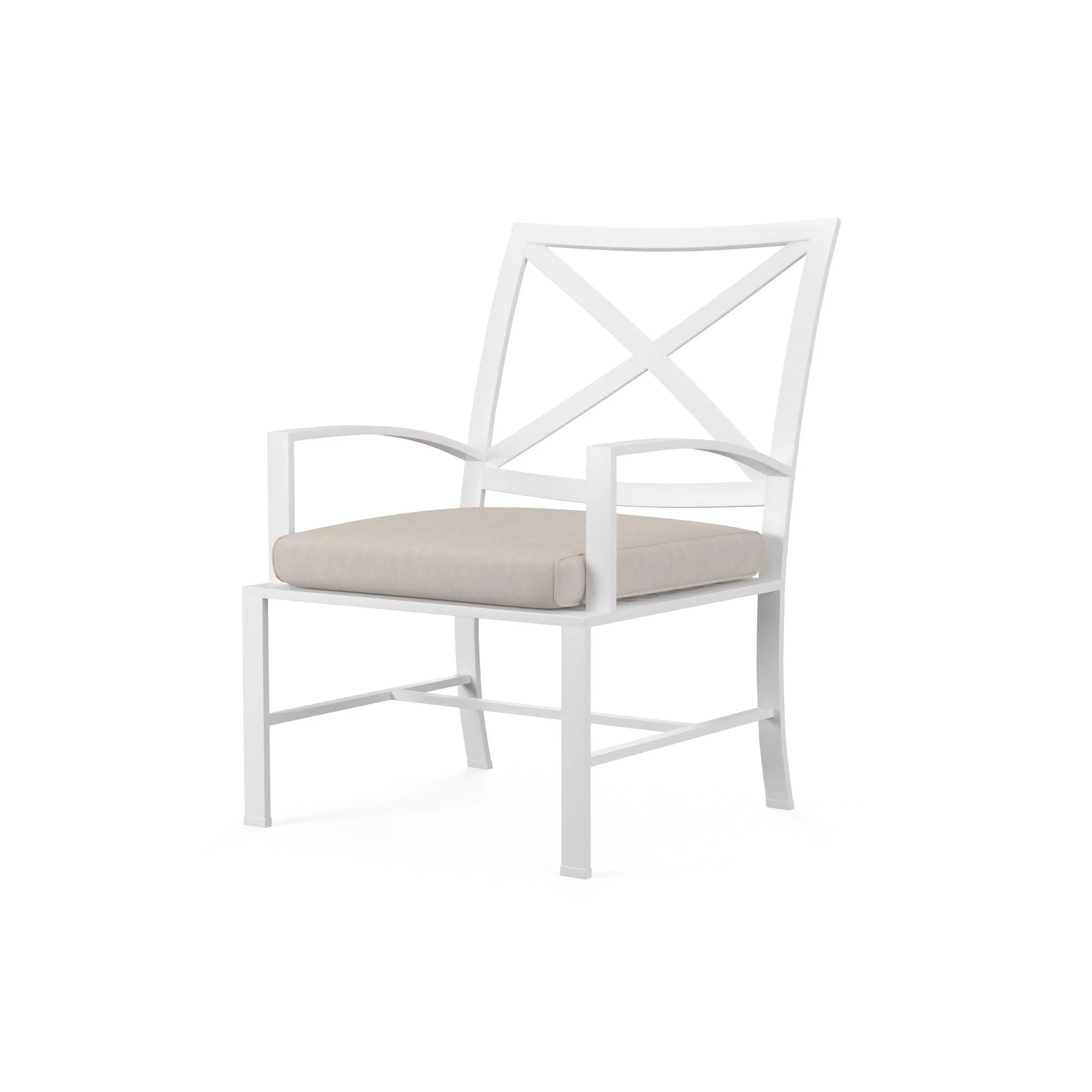 Bristol Dining Chair in Canvas Flax w/ Self Welt - Frankwebs
