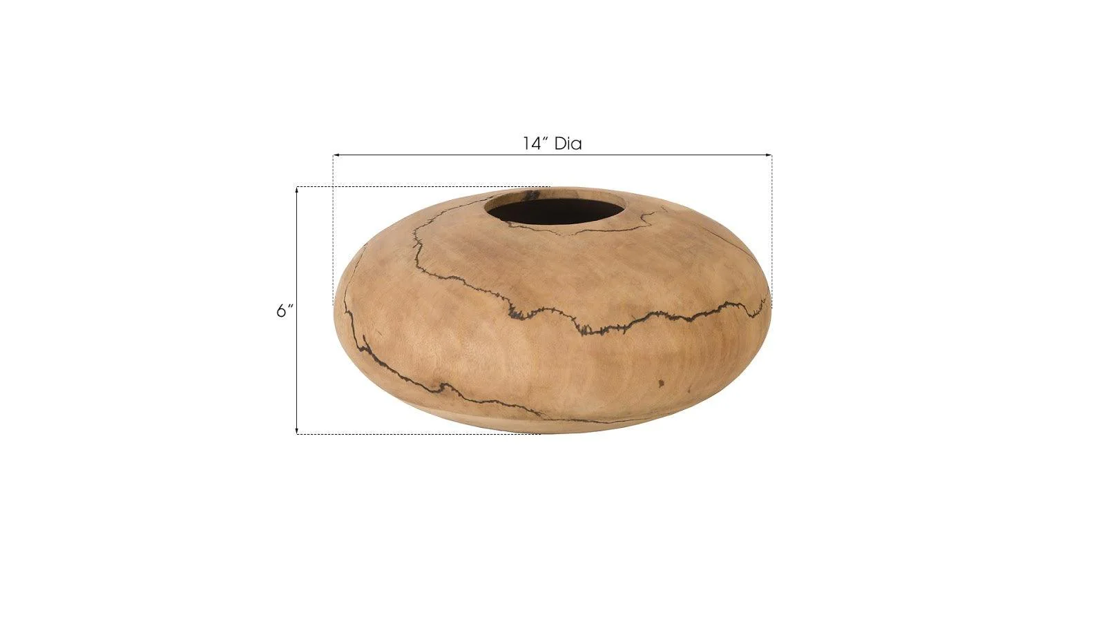 Lightning Vase, Mango Wood, Low 13